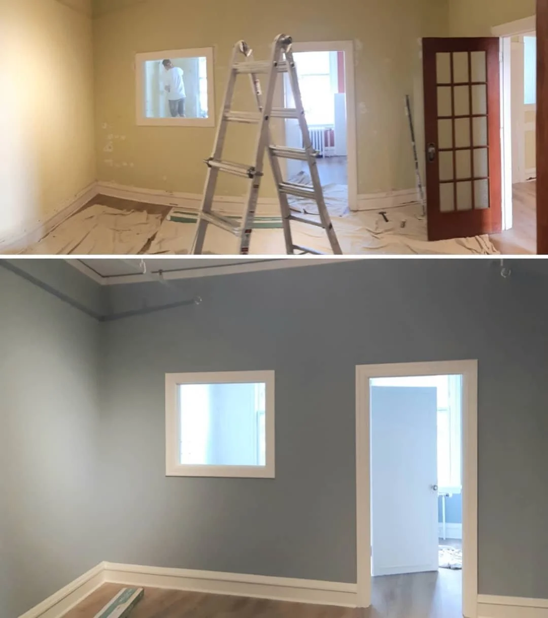 A new classy look for an office on Baker Street. @stellarpaintingnelson