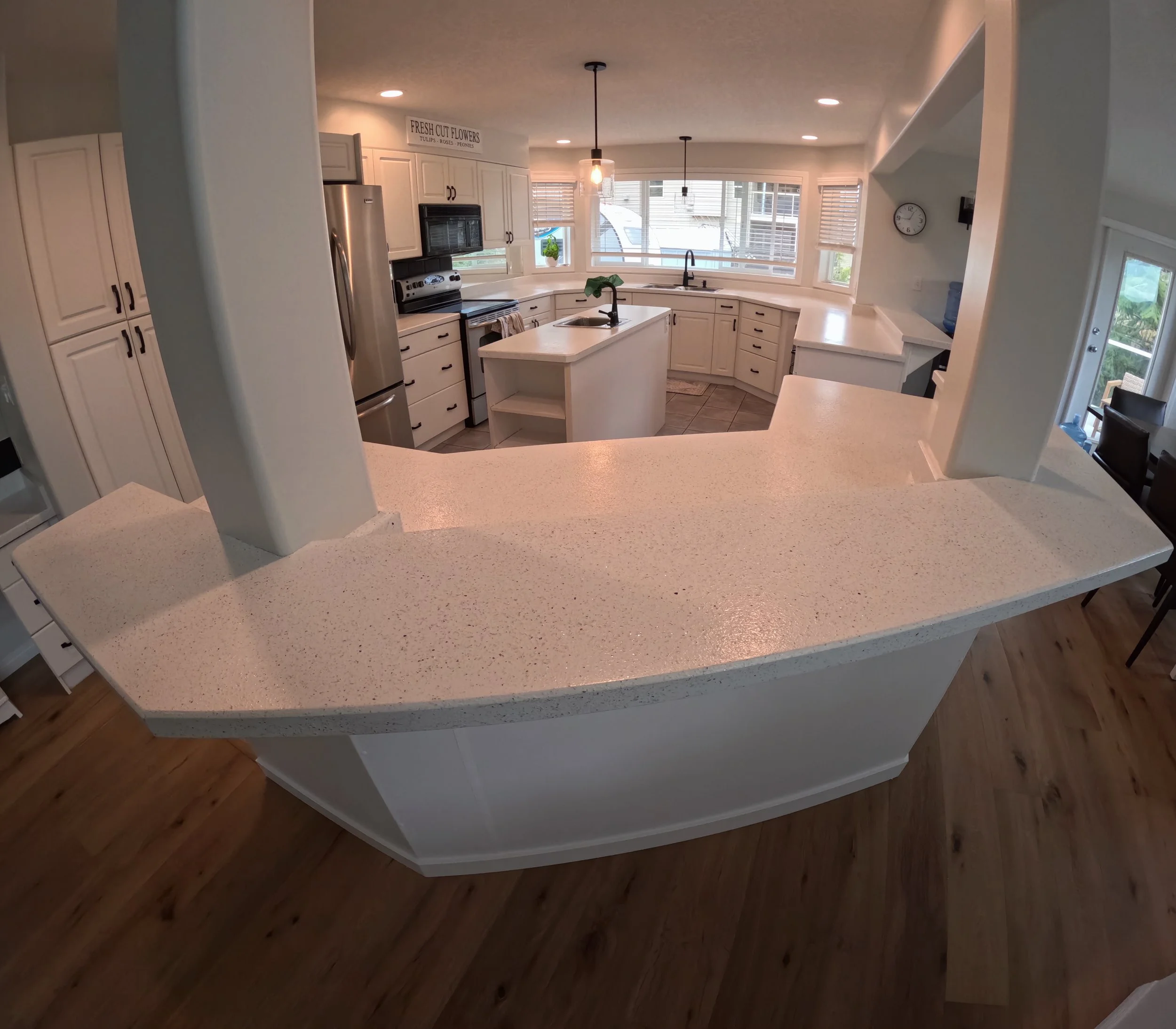 Painting Kitchen Countertops - White