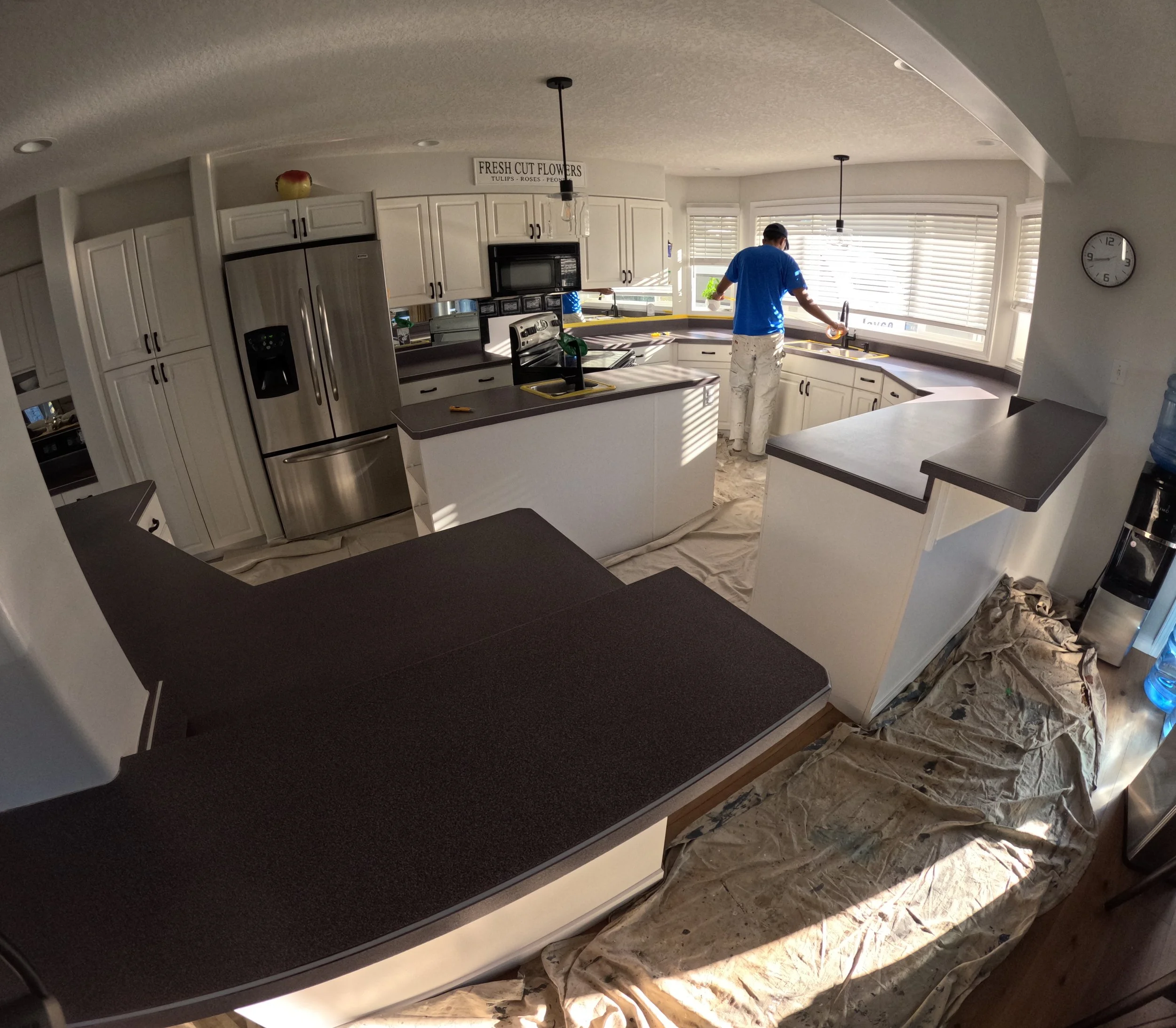 Painting Kitchen Countertops - White
