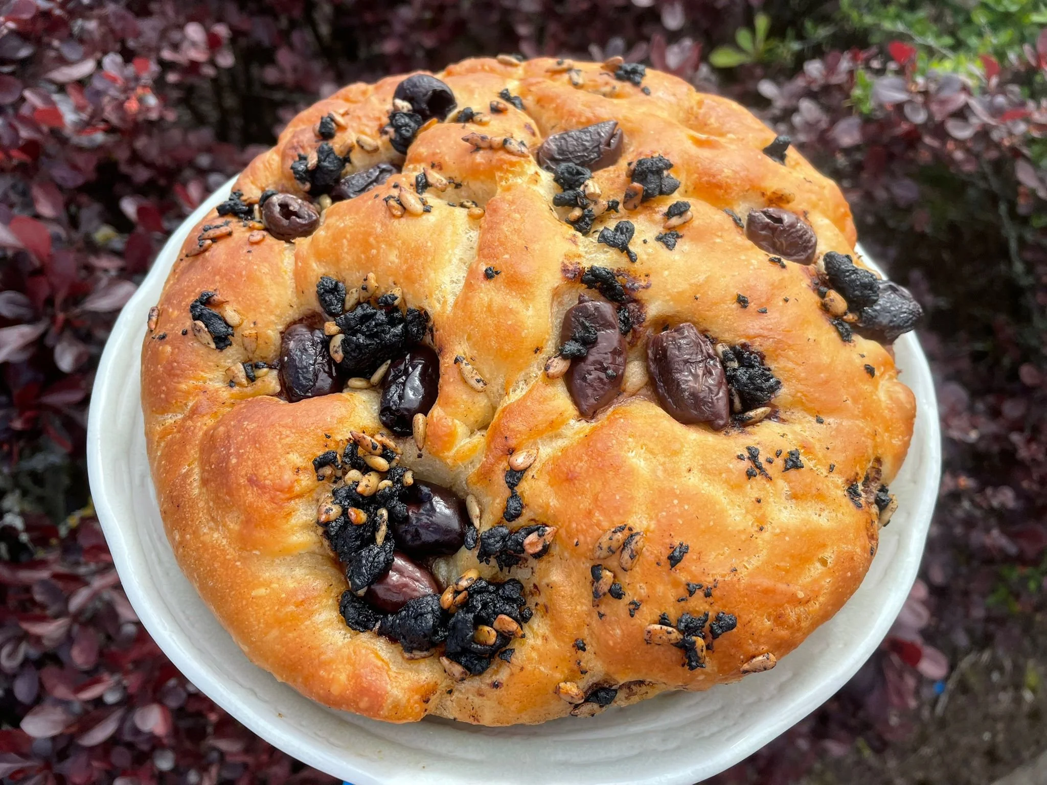 Olive & Black Garlic Focaccia