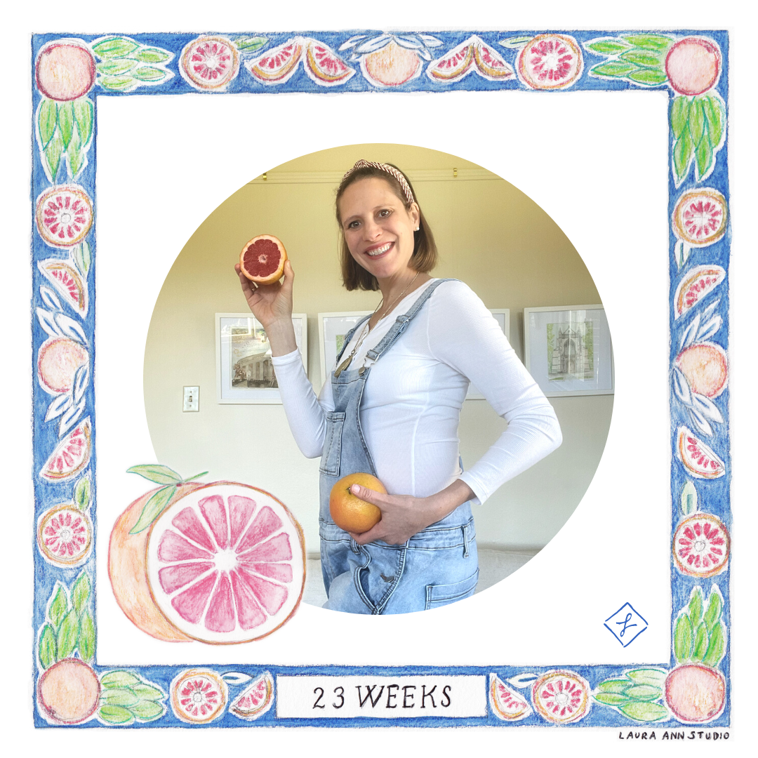 Laura Ann Studio Watercolor Bump Pregnancy Tracker_23 Weeks.png