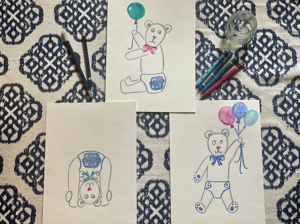 Laura Ann Studio_Help A Mother Out bears with balloons watercolor.jpg