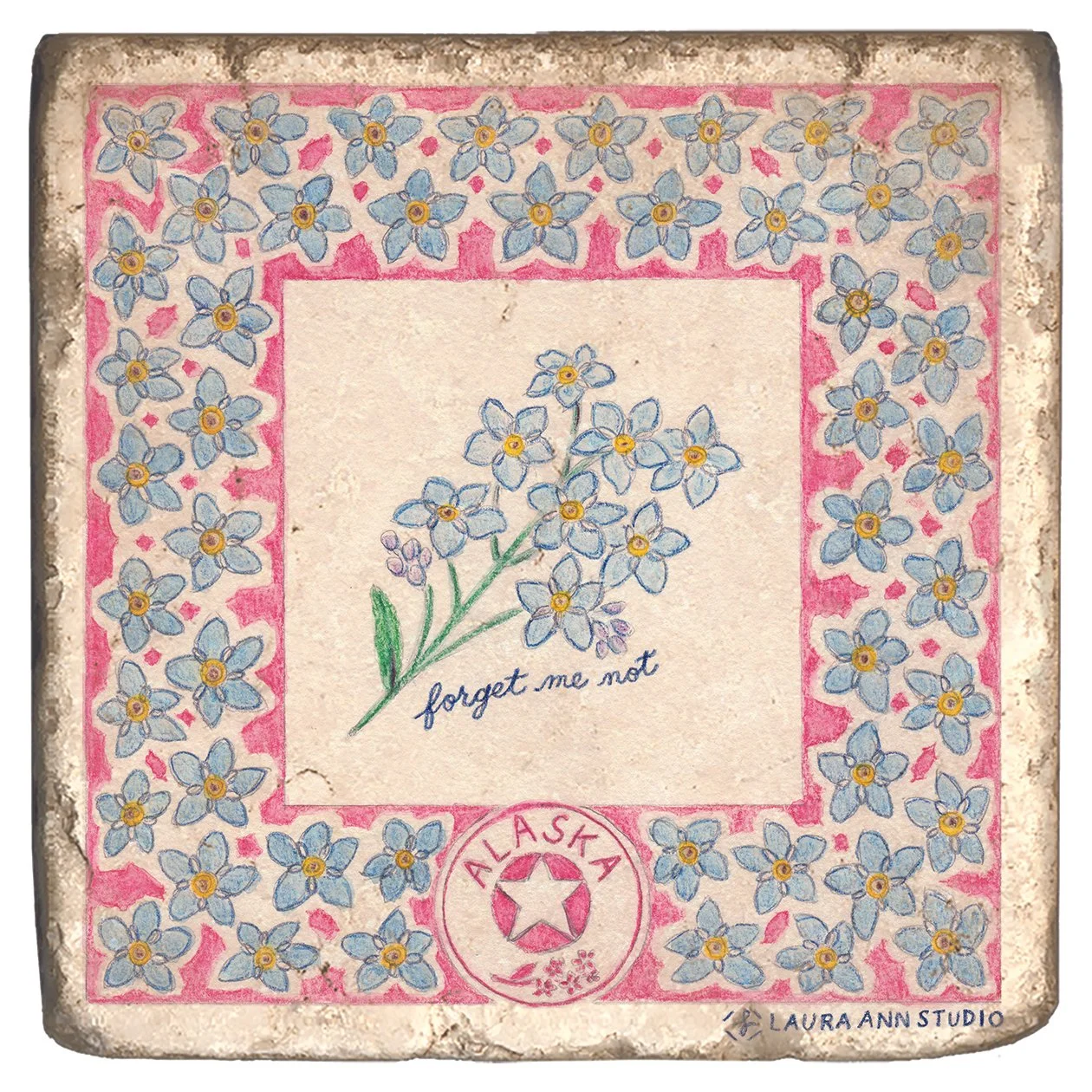 Alaska Forget Me Not Hot Plate