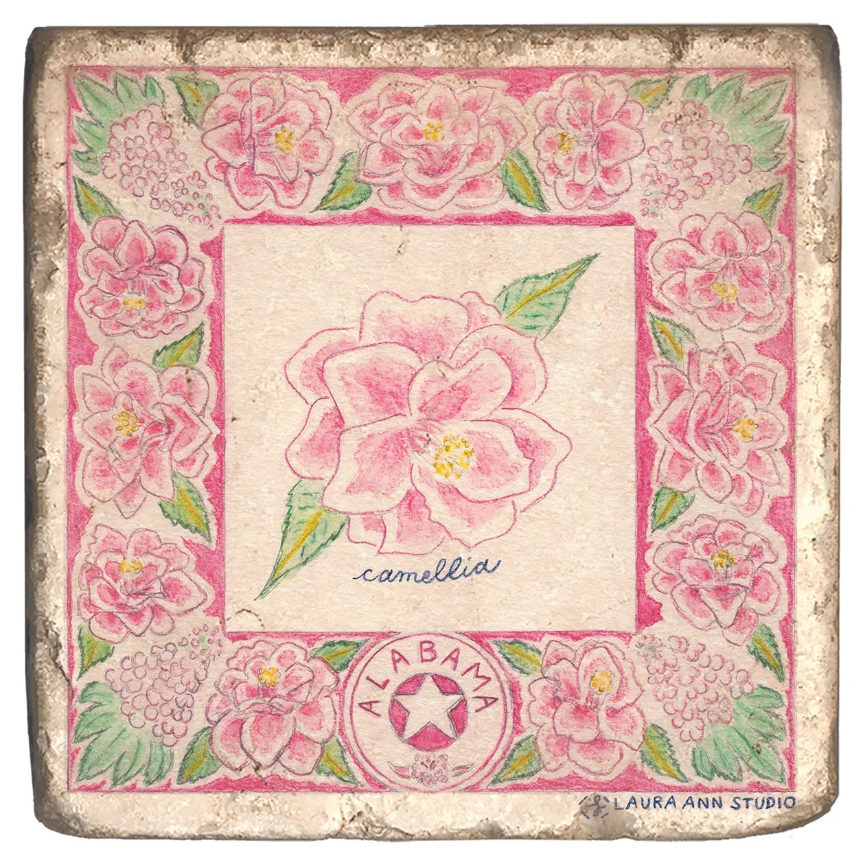 Alabama Camelia Hot Plate