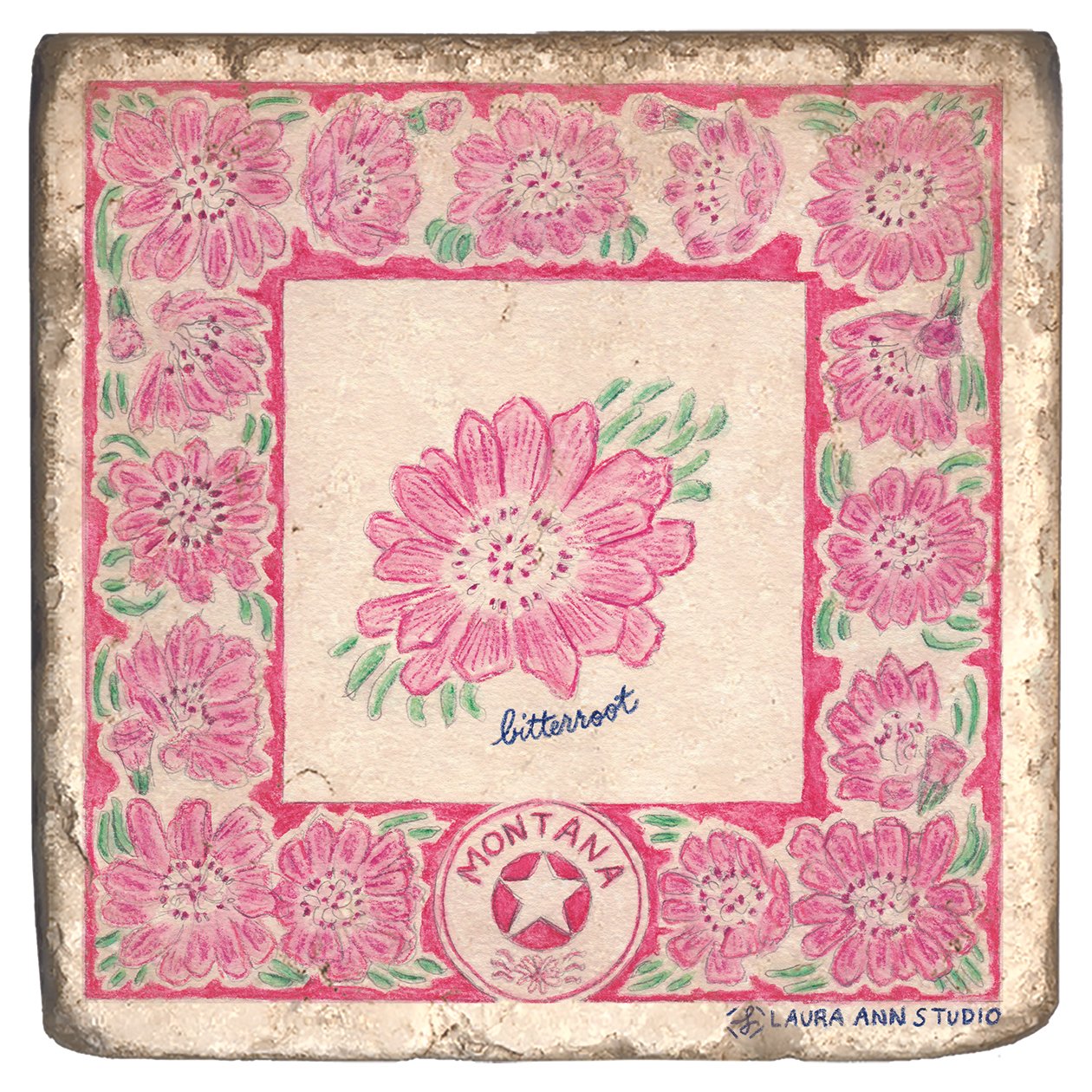 Laura Ann Studio State Flowers Trivets-Coasters_MONTANA.jpg