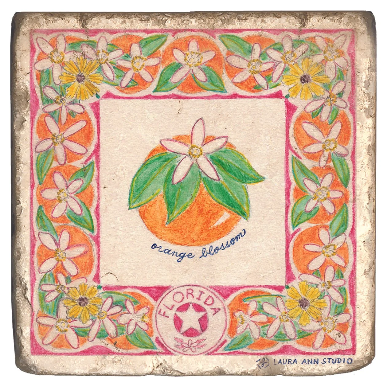 Laura Ann Studio State Flowers Trivets-Coasters_FLORIDA.jpg.jpg