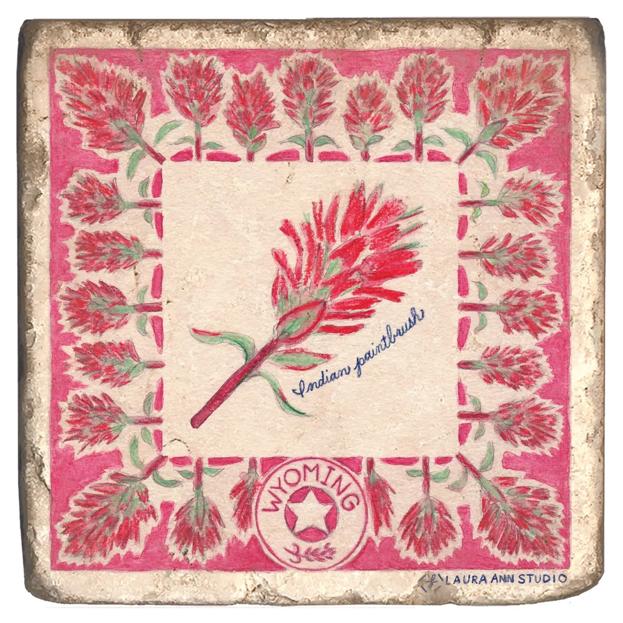 Laura Ann Studio State Flowers Trivets-Coasters_WYOMING.jpg