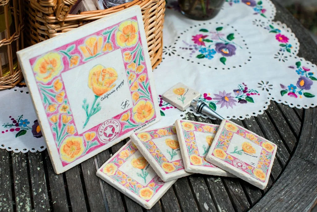 Laura Ann Studio_State Flowers Tabletop Collection_Marble Trivets and Coasters (1).jpg
