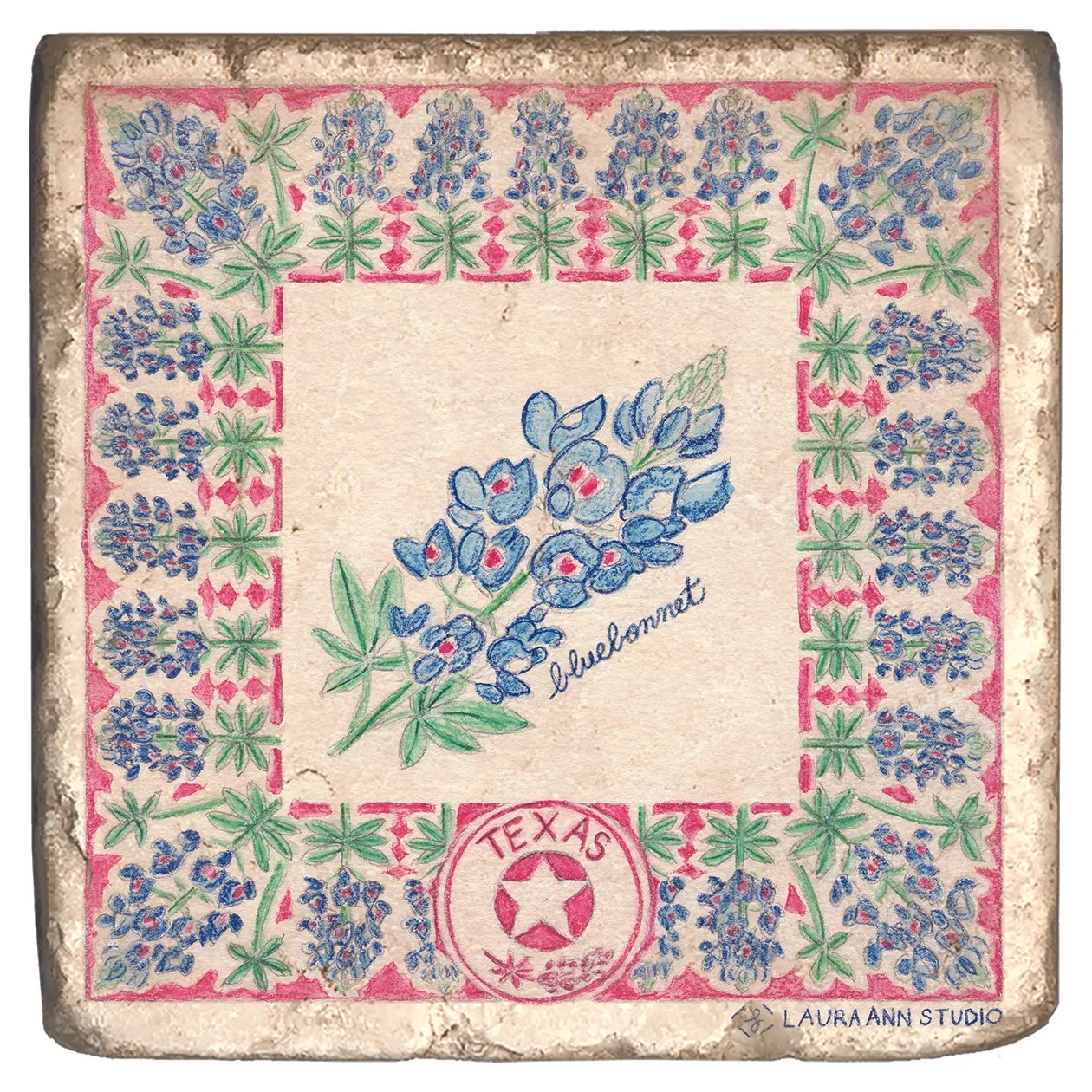 Laura Ann Studio State Flowers Trivets-Coasters_TEXAS.jpg