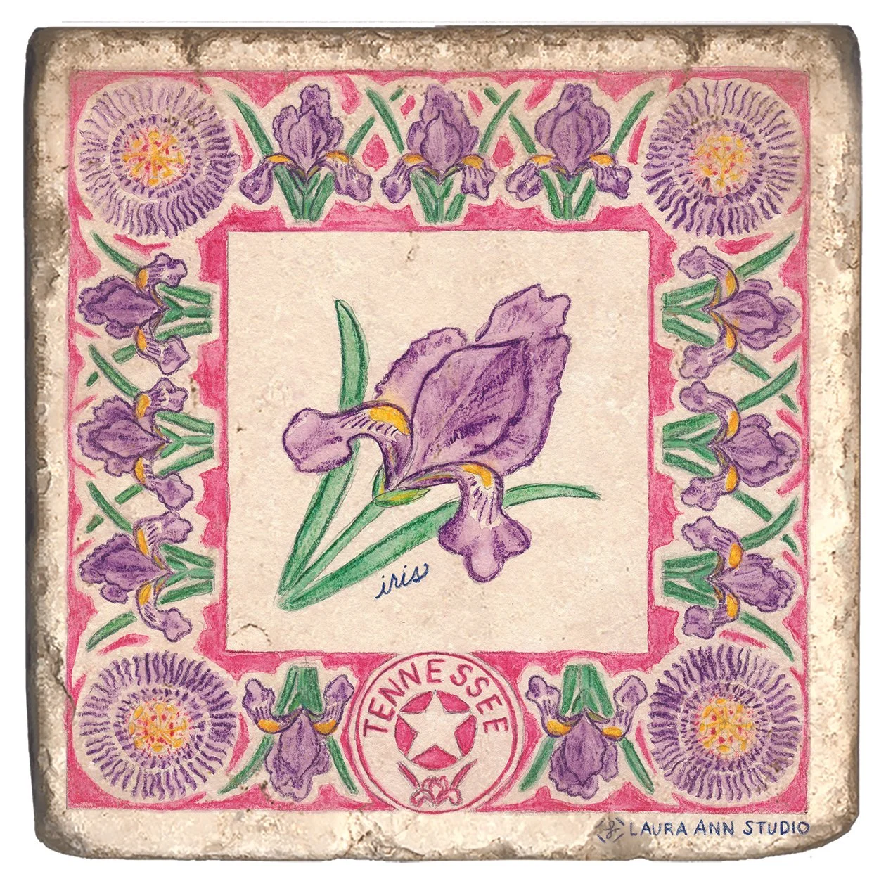 Laura Ann Studio State Flowers Trivets-Coasters_TENNESSEE.jpg