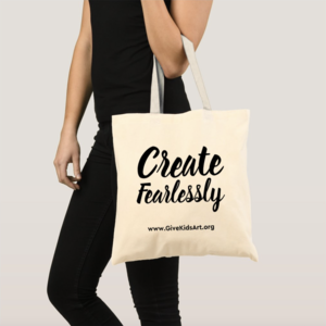 Creative Brands J5793 11 x 9.5 in. Canvas Tote - Fearless