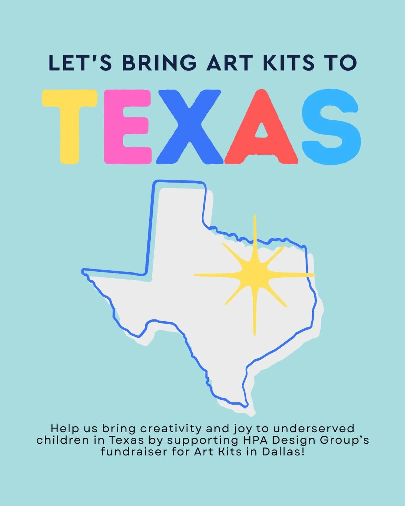 Help us support kids in TX! ⭐️ As so many of you know, we&rsquo;re a very small organization, which means we can&rsquo;t say &ldquo;yes&rdquo; to all of the requests we receive for support, especially when it comes to Art Kits. This is why we were ov