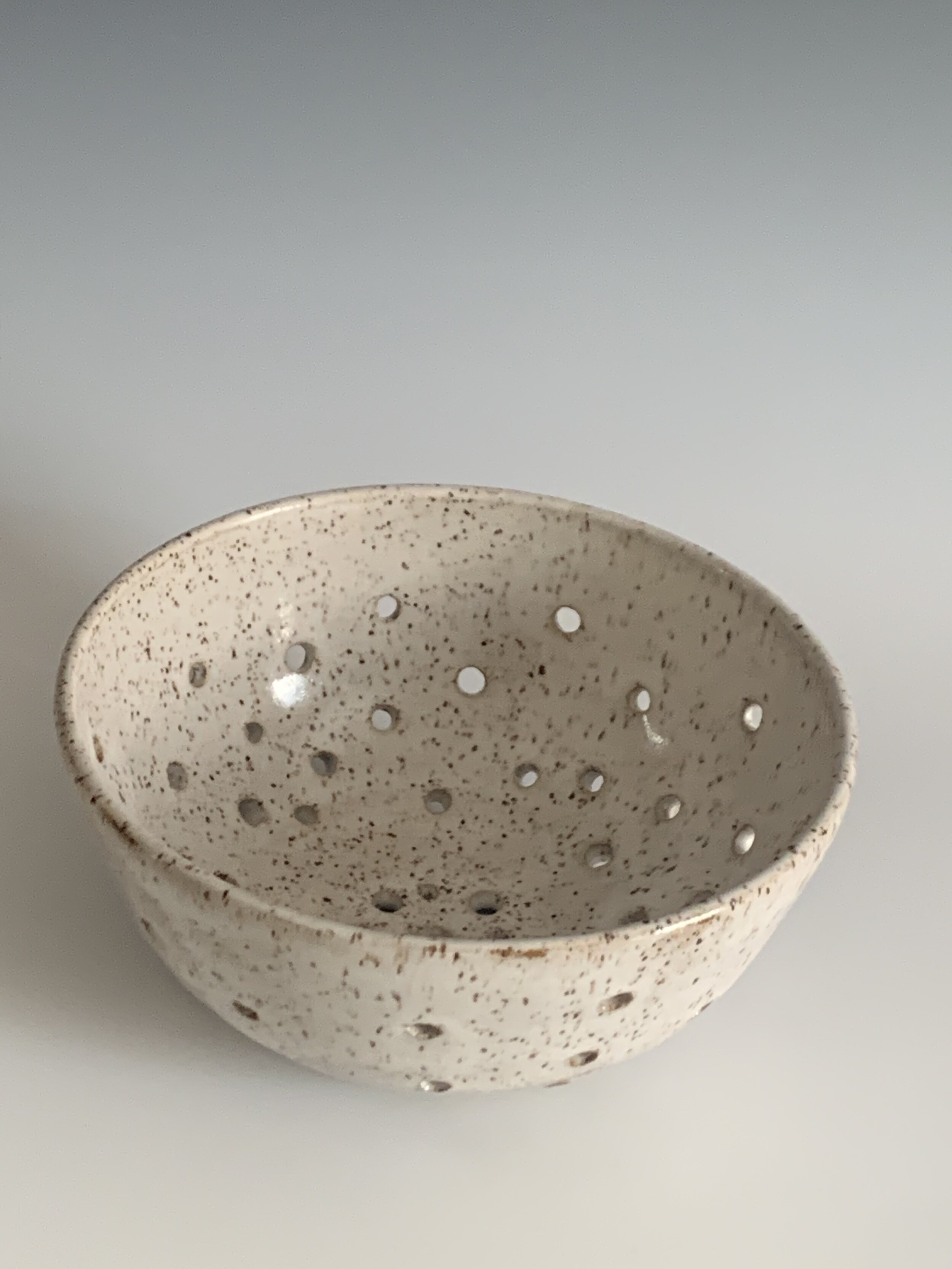 White Stoneware Berry Bowl 