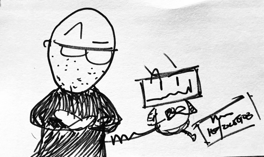 The day's Informality, a sketchy, unimpressed me and a similarly unimpressed NuHerbie stare at you, arms crossed. We're not angry, just disappointed.