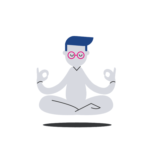 Wellness illustration of man meditating