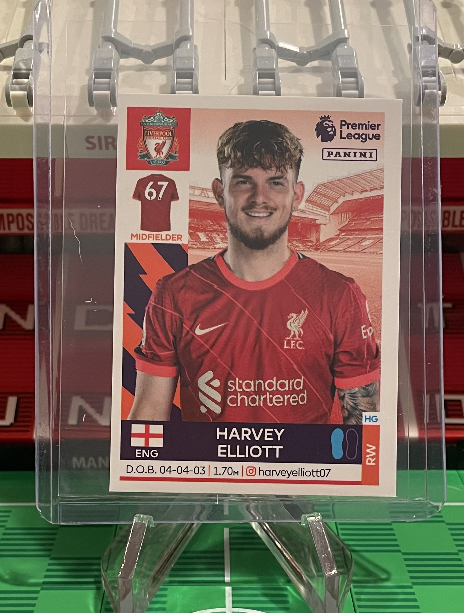 harvey elliot rookie card 2022 panini sticker