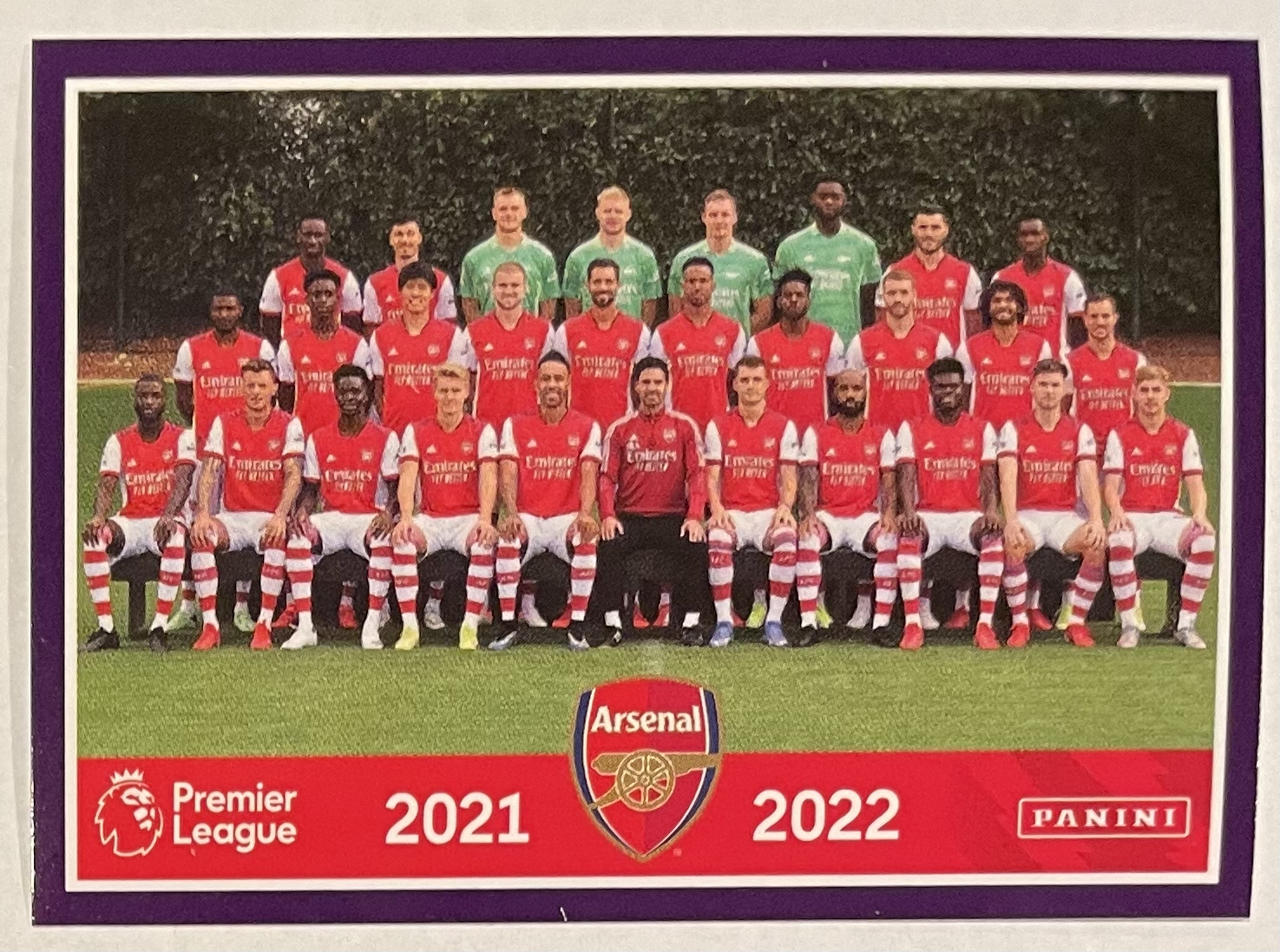 arsenal 2022 panini team sticker