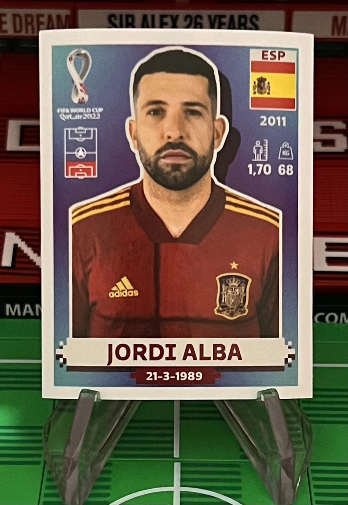 jordi alba world cup qatar panini sticker