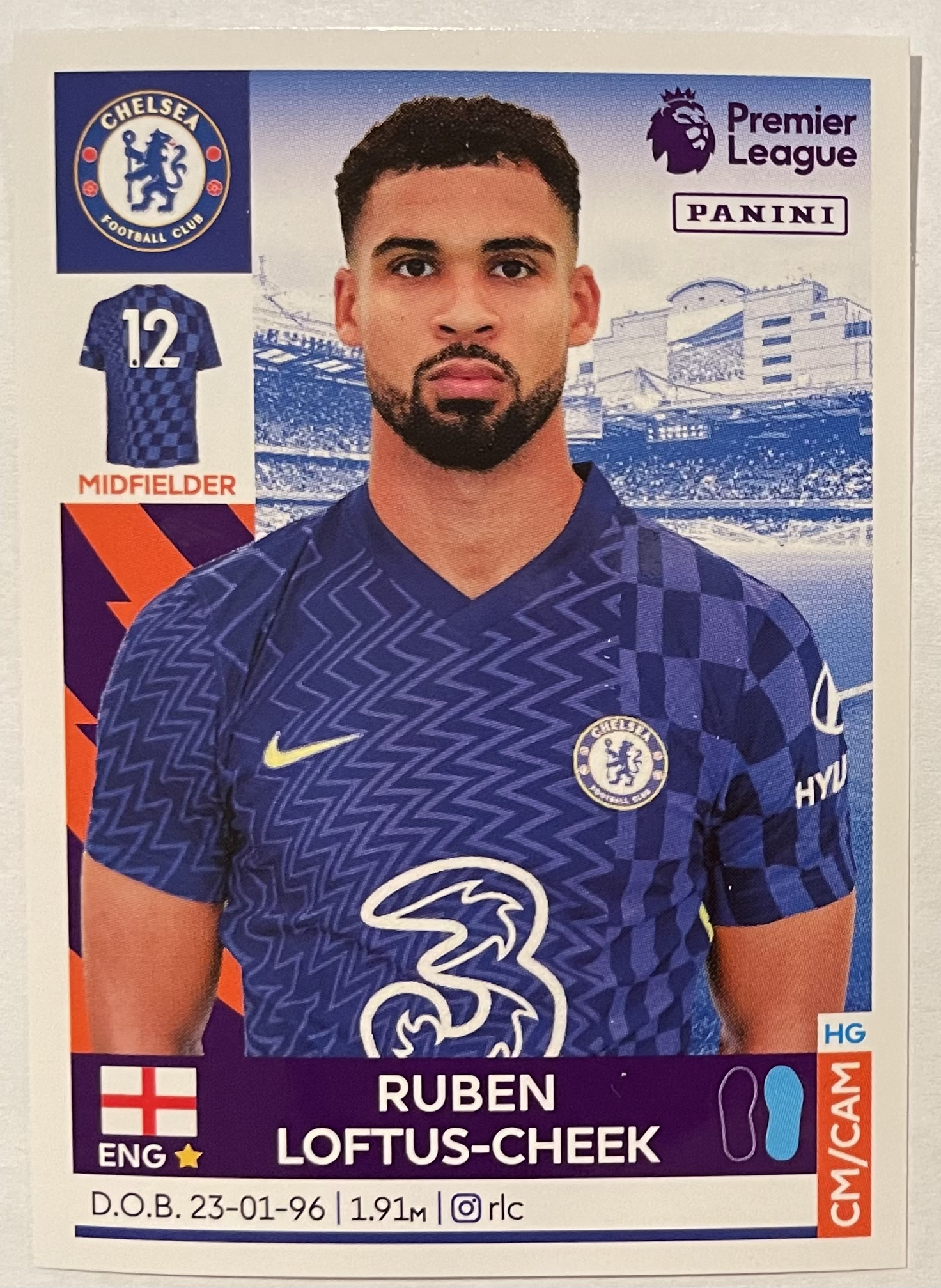ruben loftus cheek 2022 panini sticker