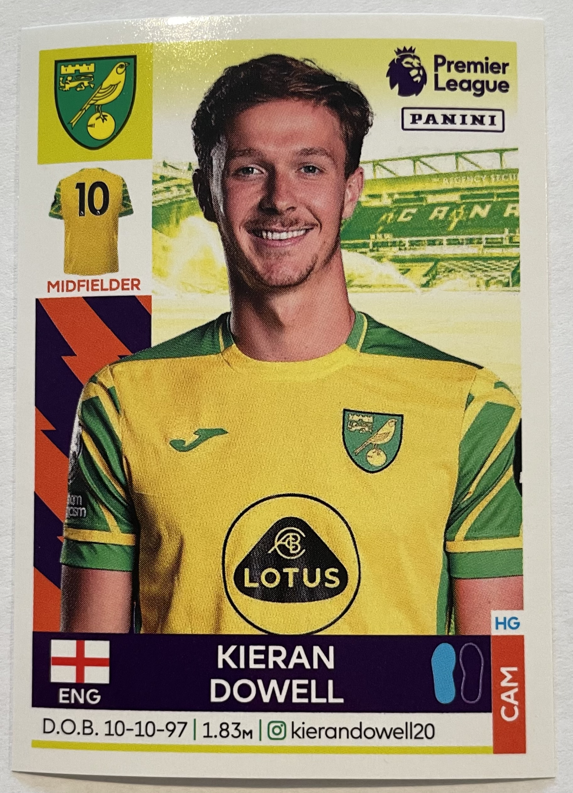 kieren dowell 2022 panini sticker