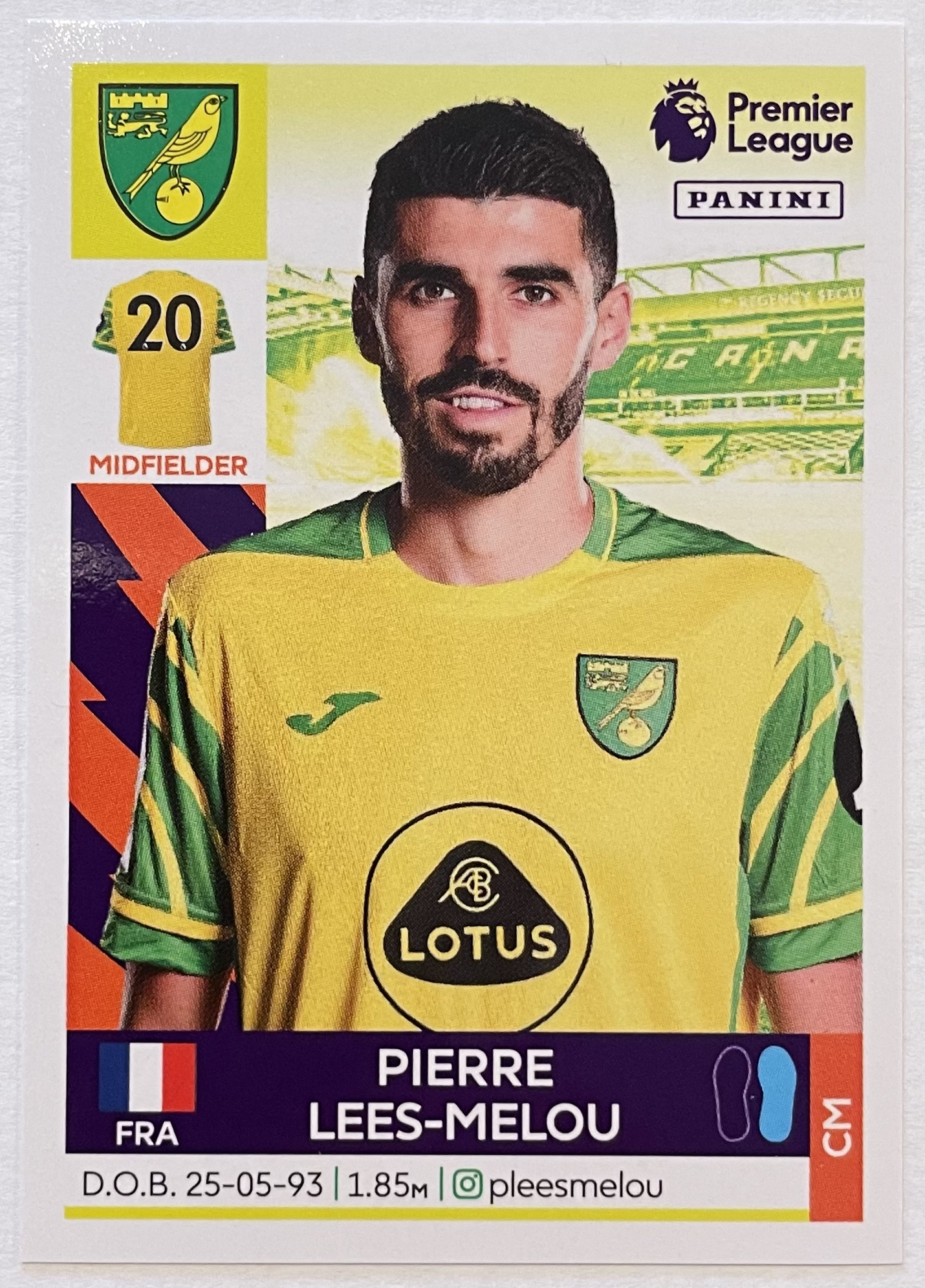 pierre lees melou 2022 panini sticker