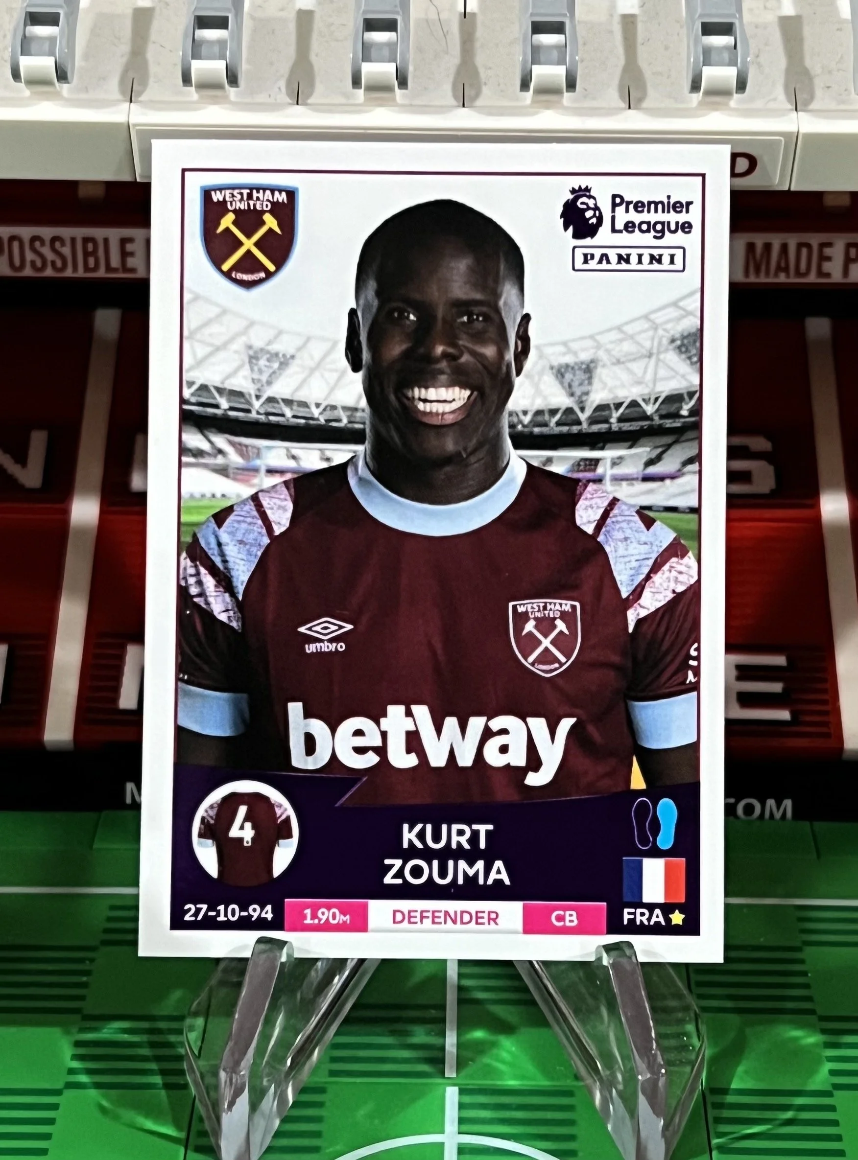 kurt zouma 2023 panini sticker
