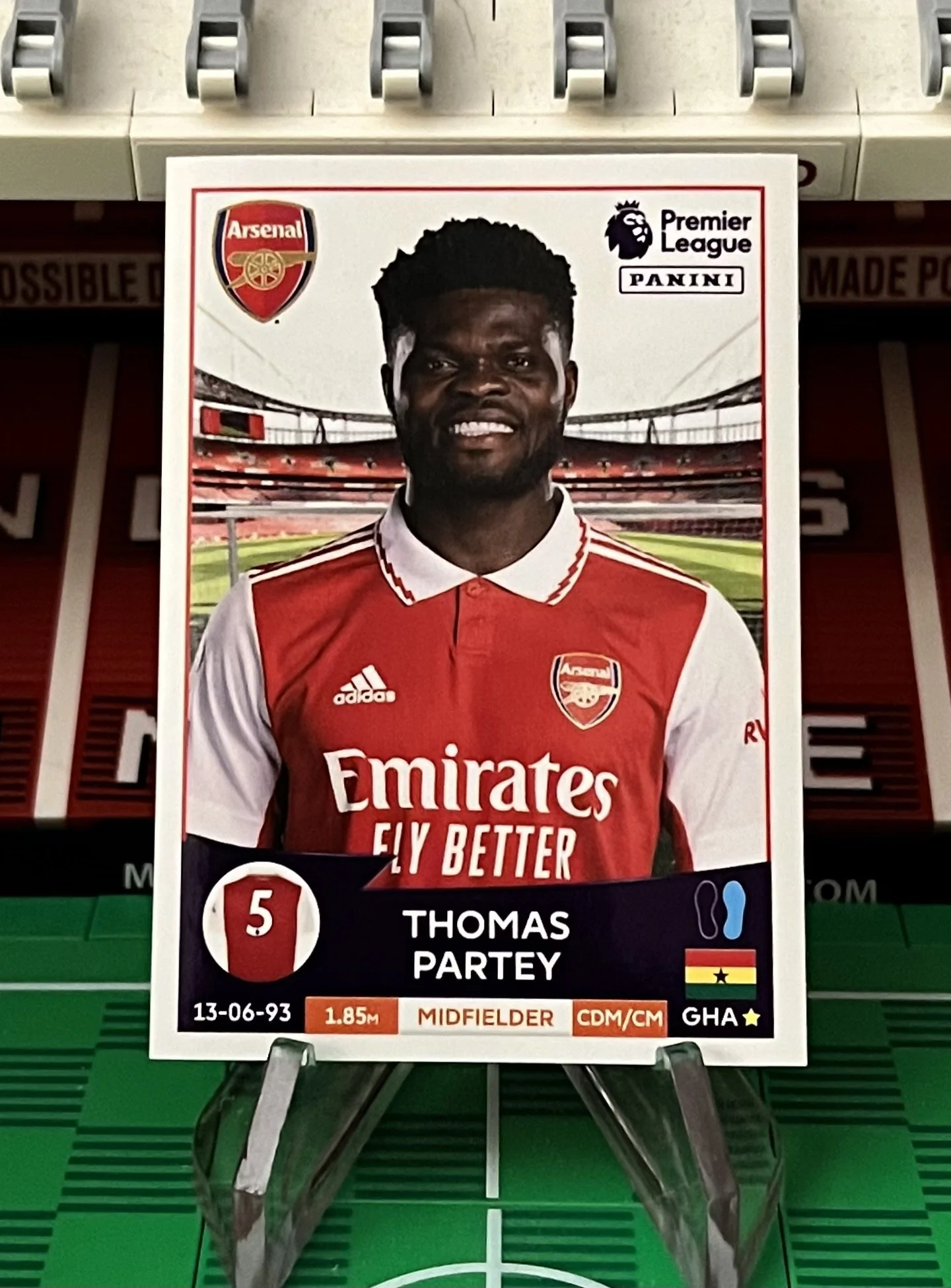 thomas partey 2023 panini sticker