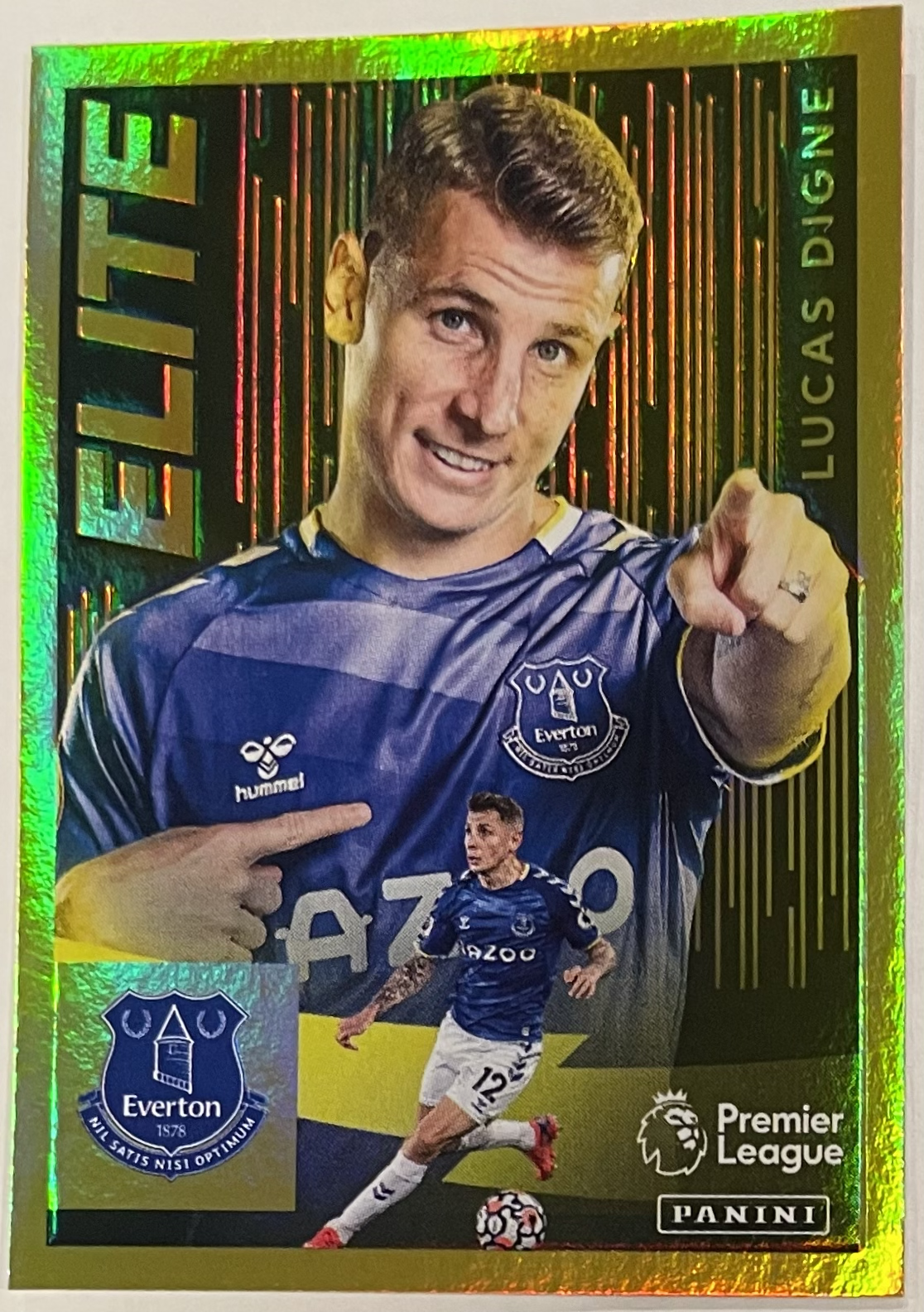 lucas digne elite 2022 panini sticker