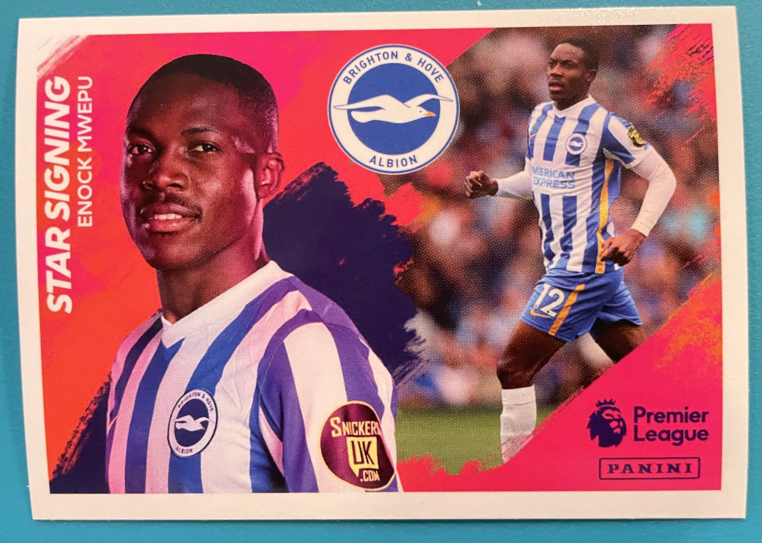 enock mwepu star signing 2022 panini sticker