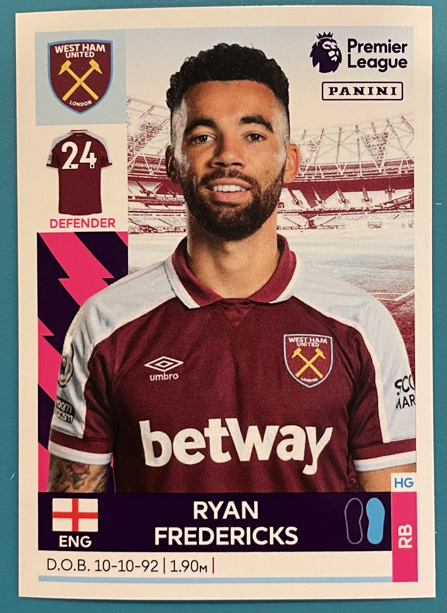 ryan fredericks 2022 panini sticker