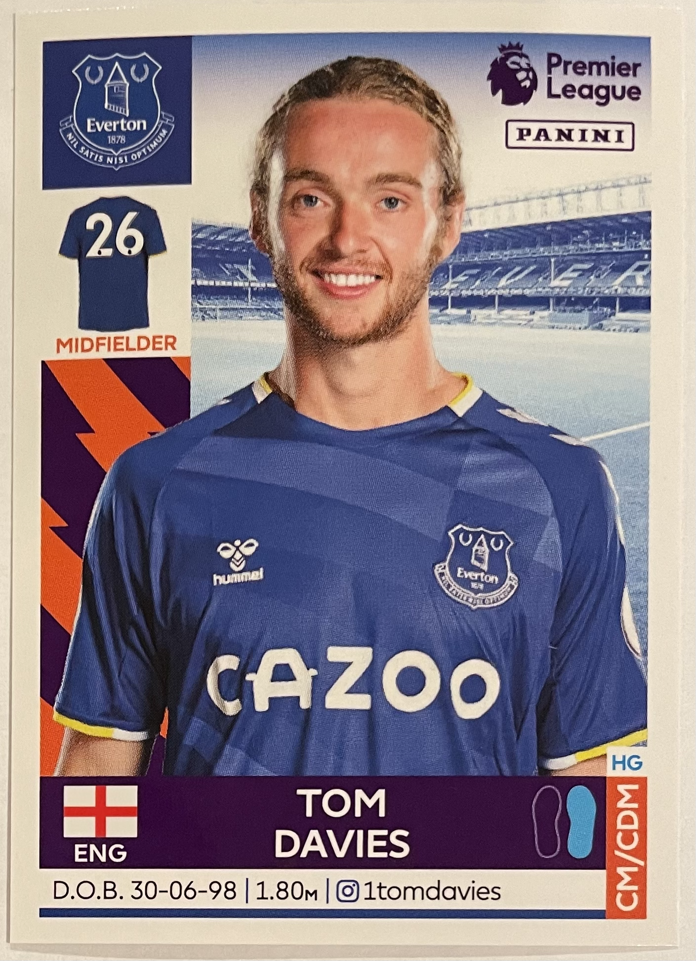 tom davies 2022 panin sticker