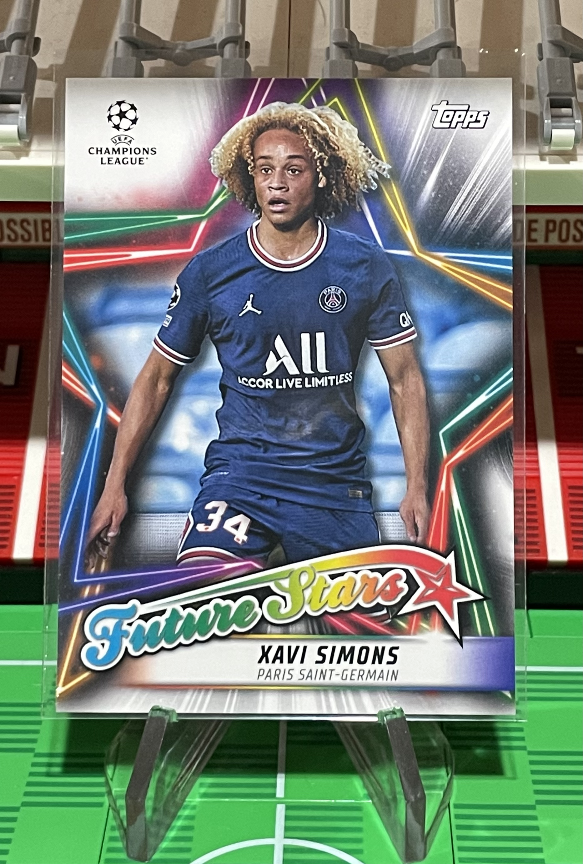 xavi simons future stars 2021:22 Topps UEFA Champions League Card