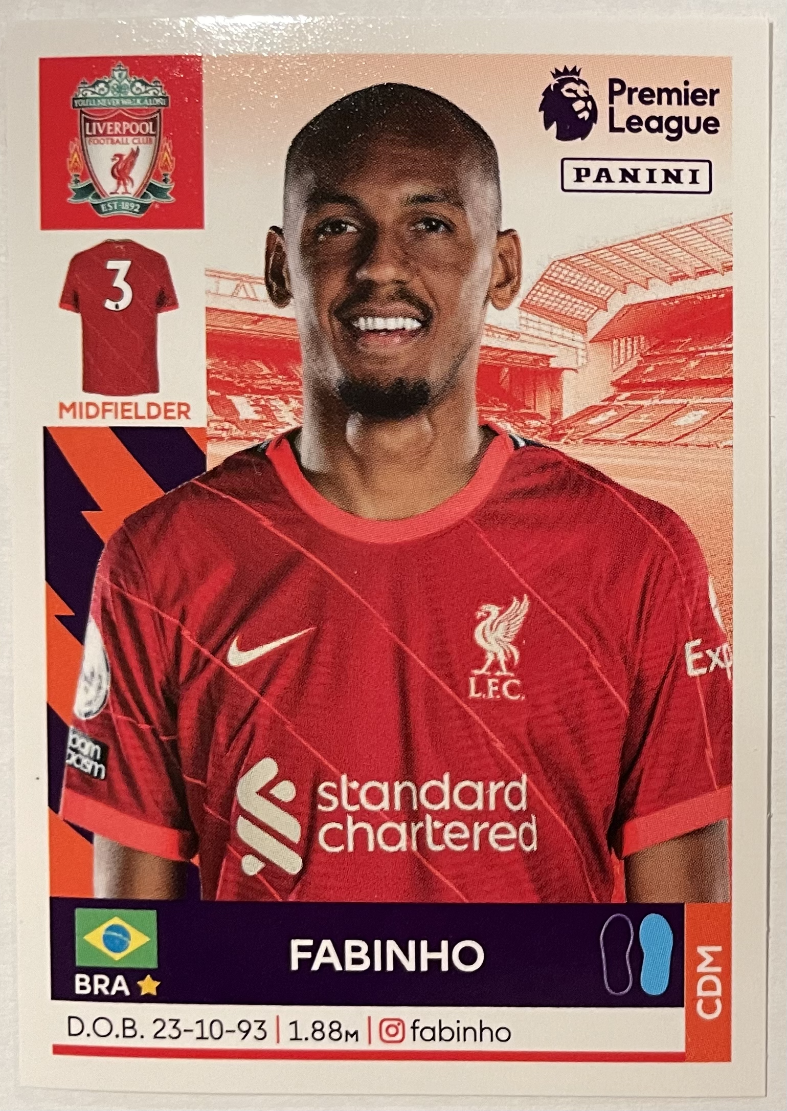 fabinho 2022 panini sticker