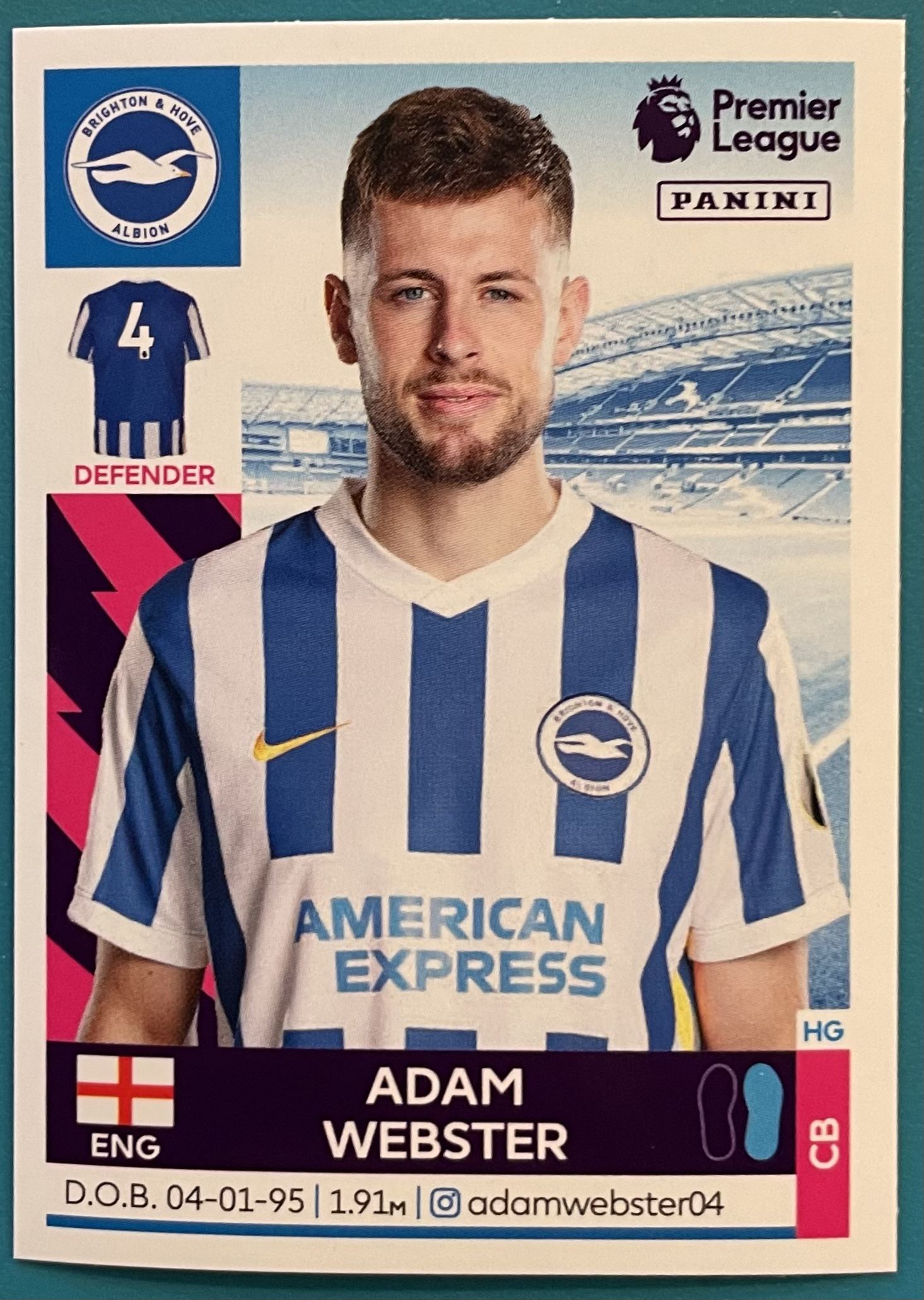 adam webster 2022 panini sticker