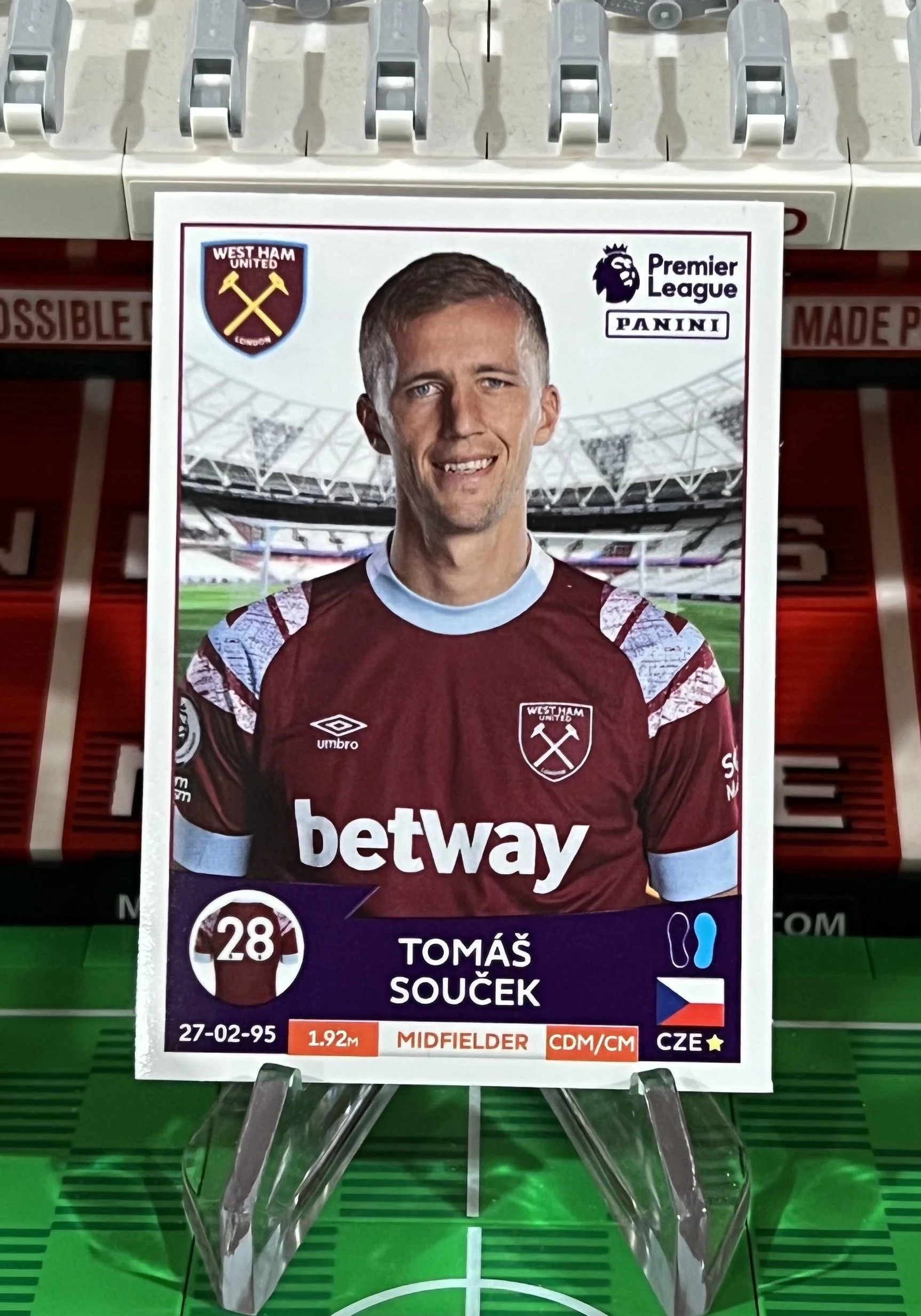 tomas soucek 2023 panini sticker