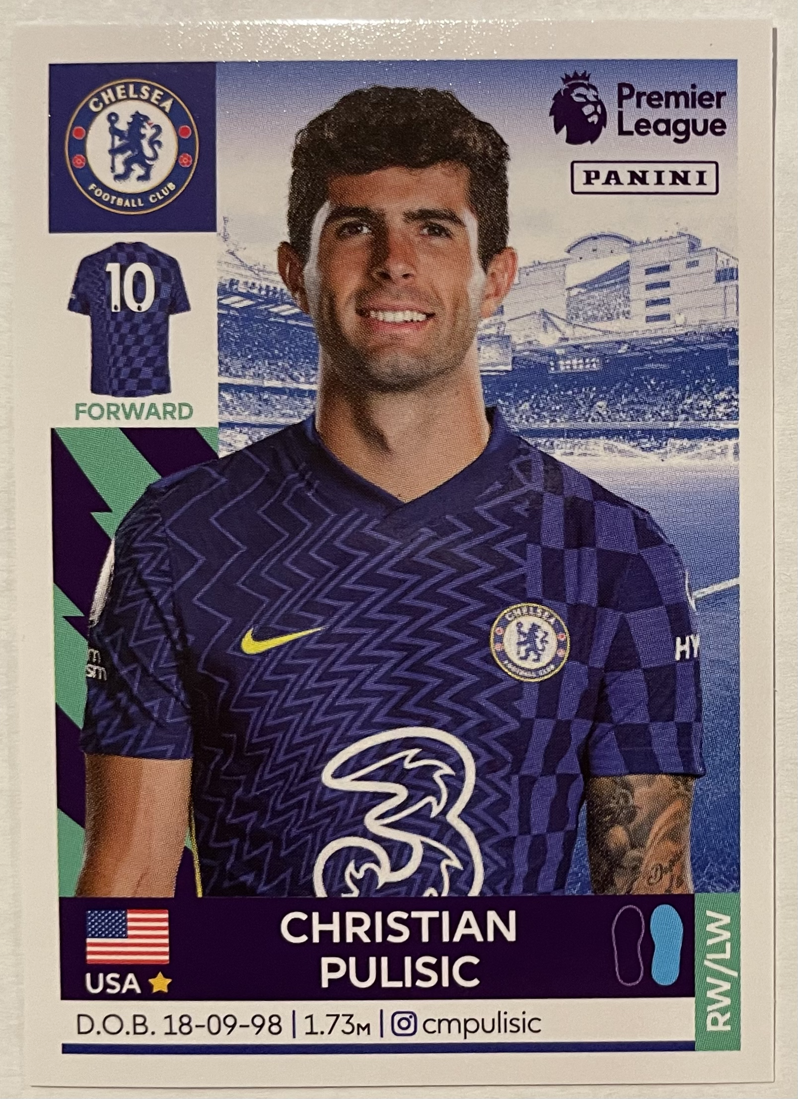 Christian pulisic 2022 panini sticker