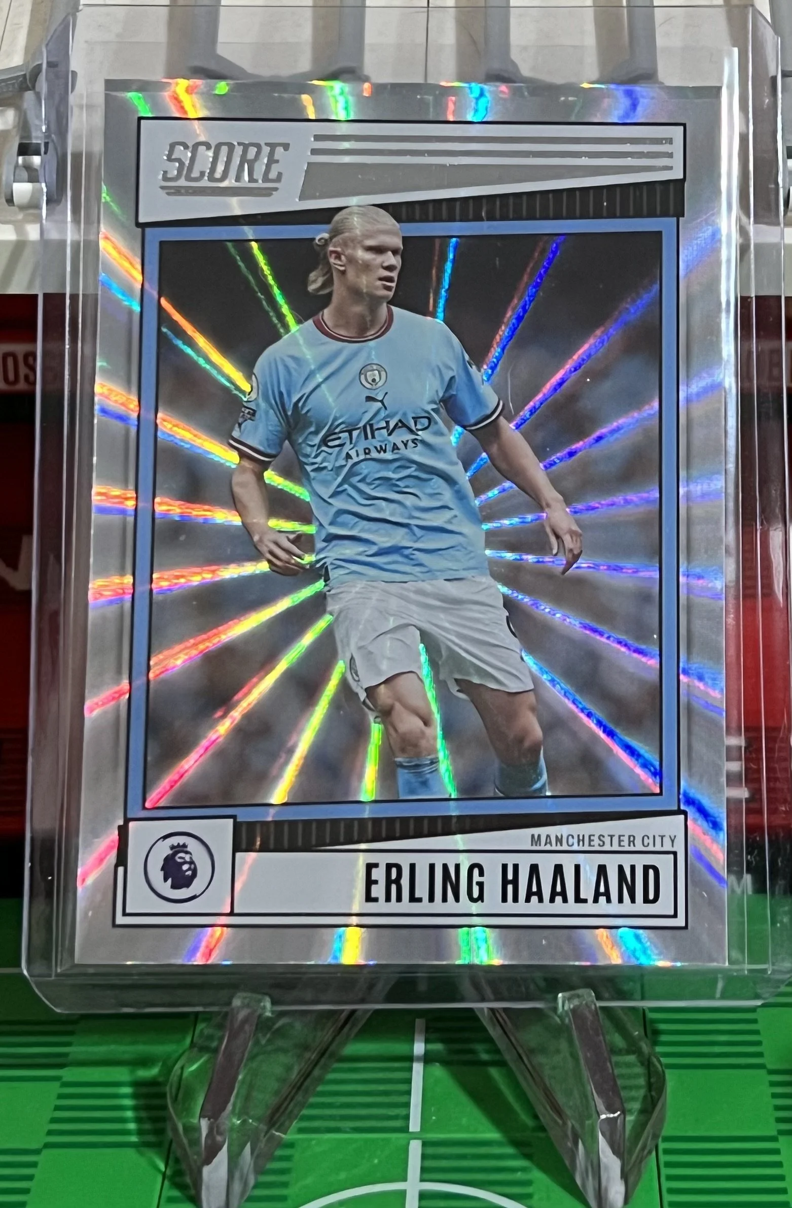 erling haaland 2023 Panini Score silver lazer Card