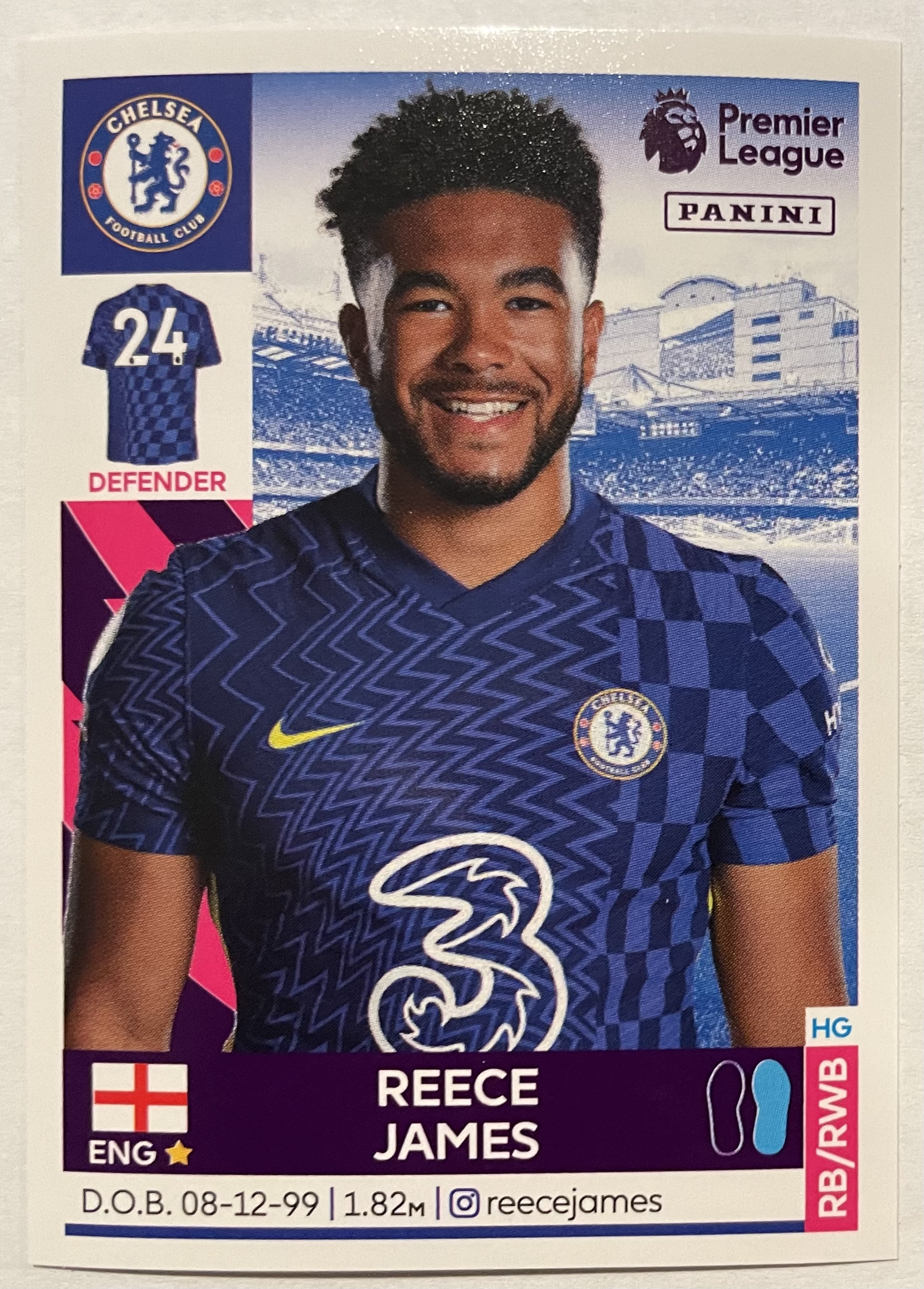 reece james 2022 panini sticker