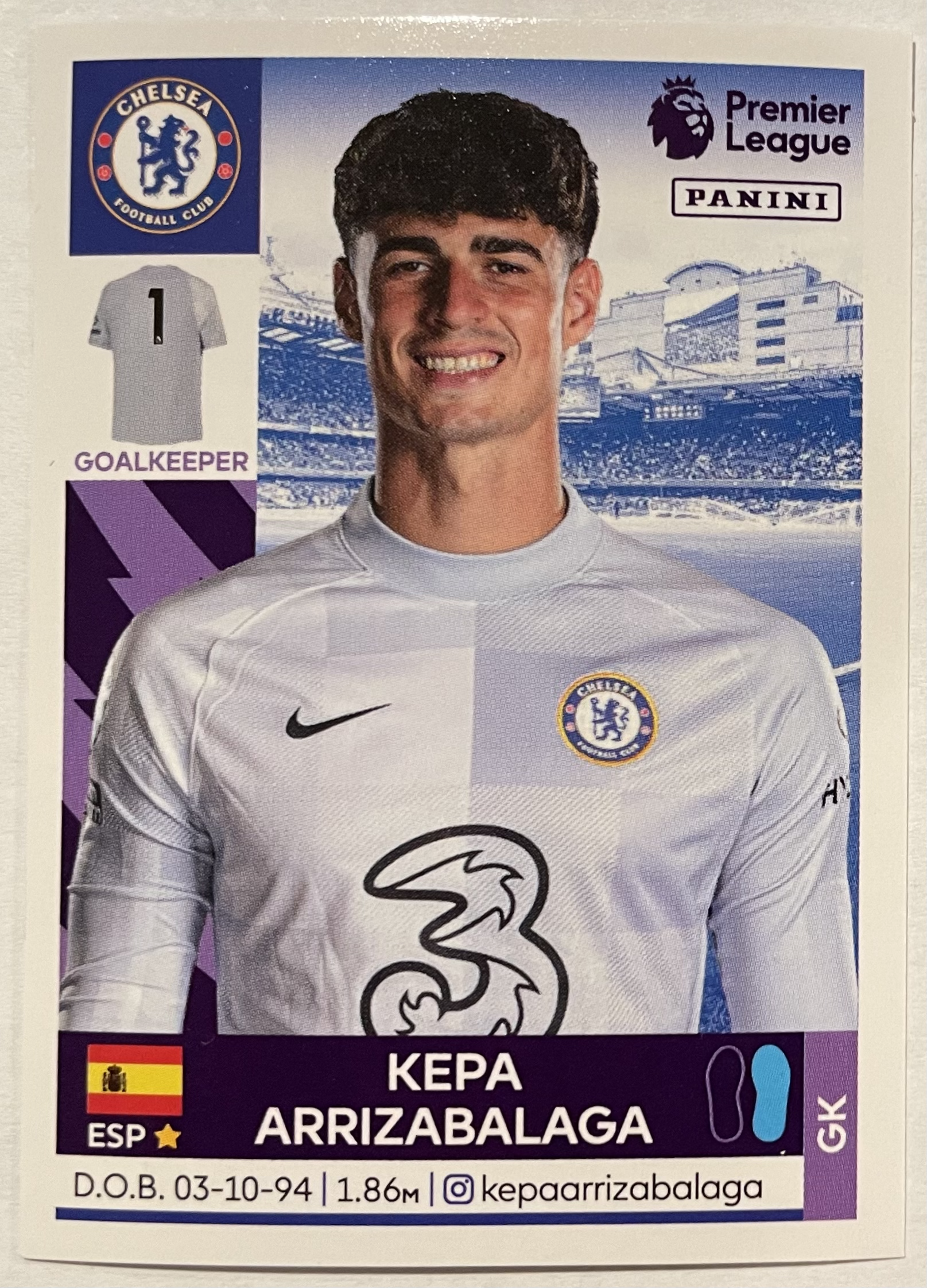 kepa arrizavbalaga 2022 panini sticker