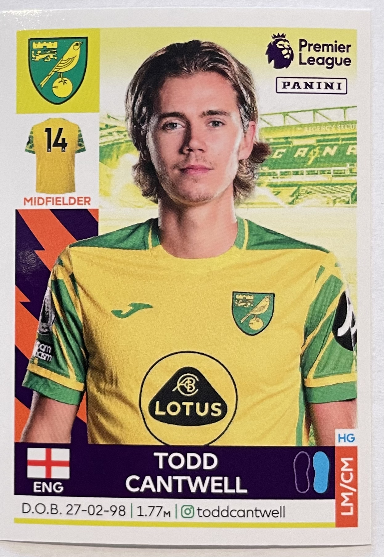 todd cantwell 2022 panini sticker