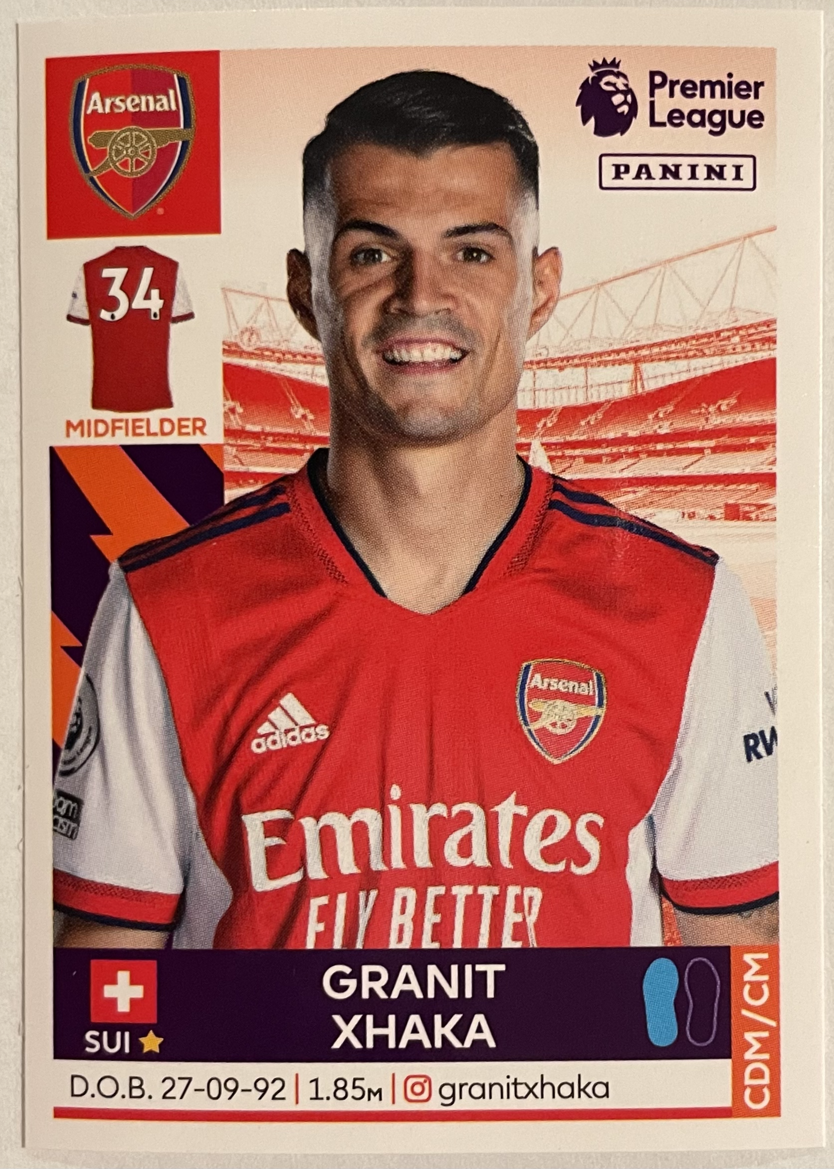 granit xhaka 2022 panini sticker