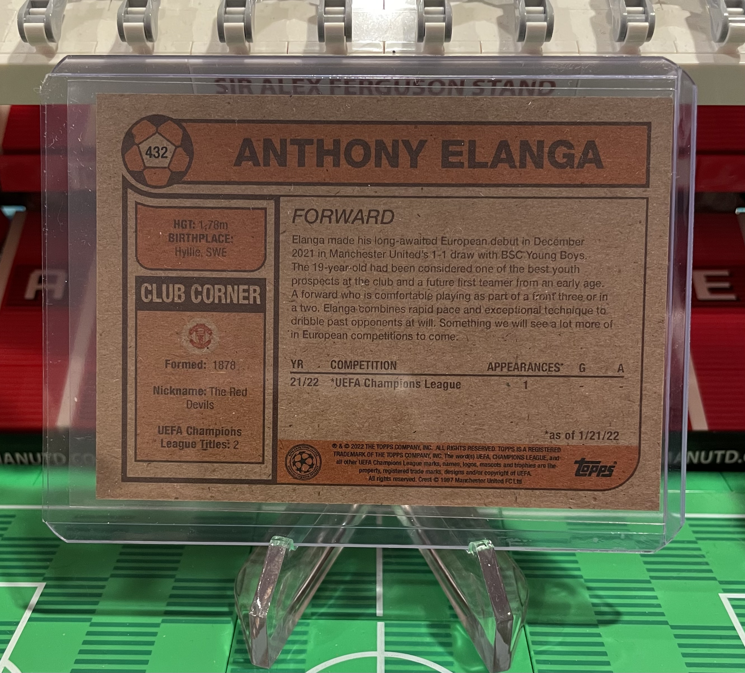 anthony elanga rookie card back
