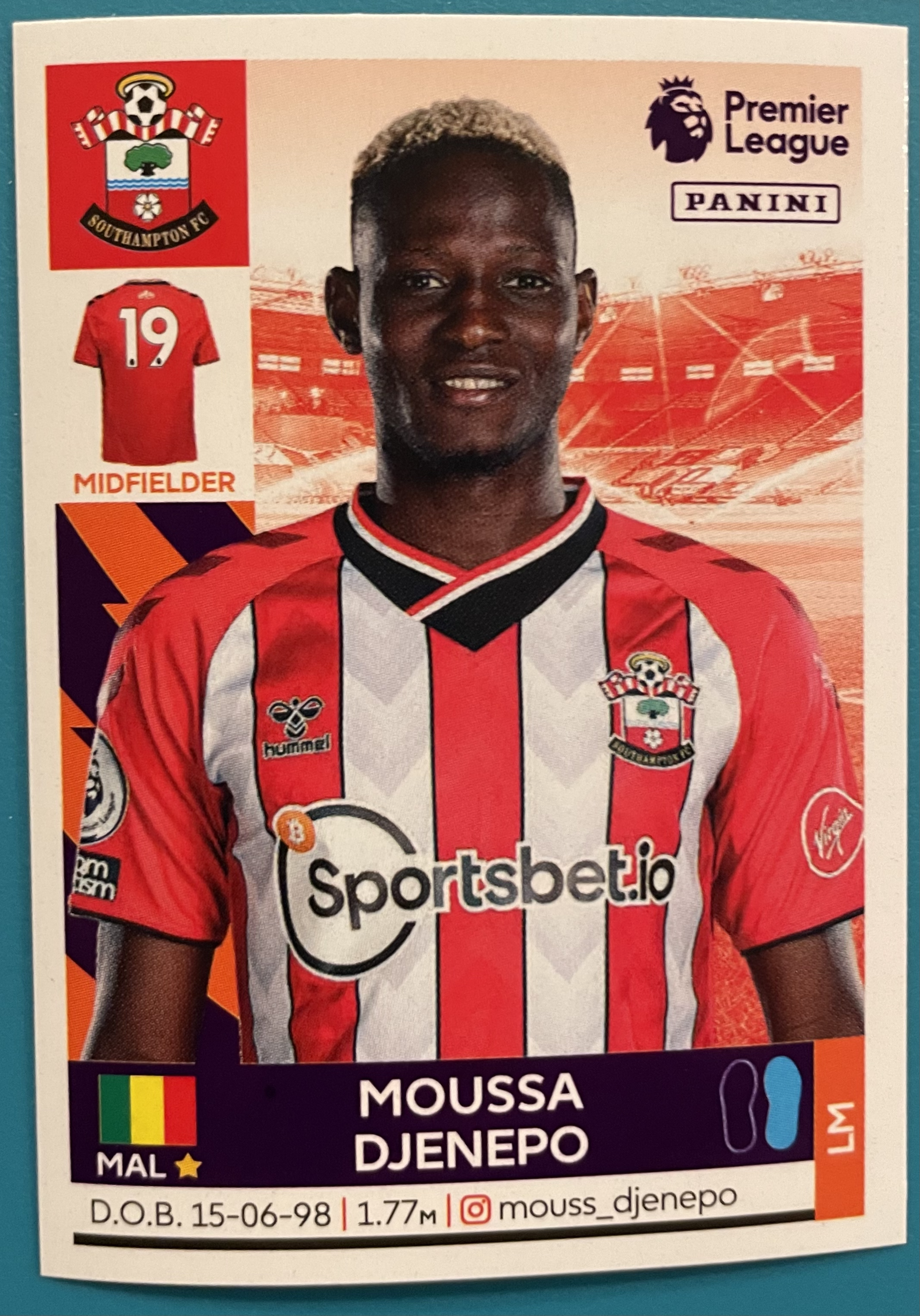 moussa djenepo 2022 panini sticker