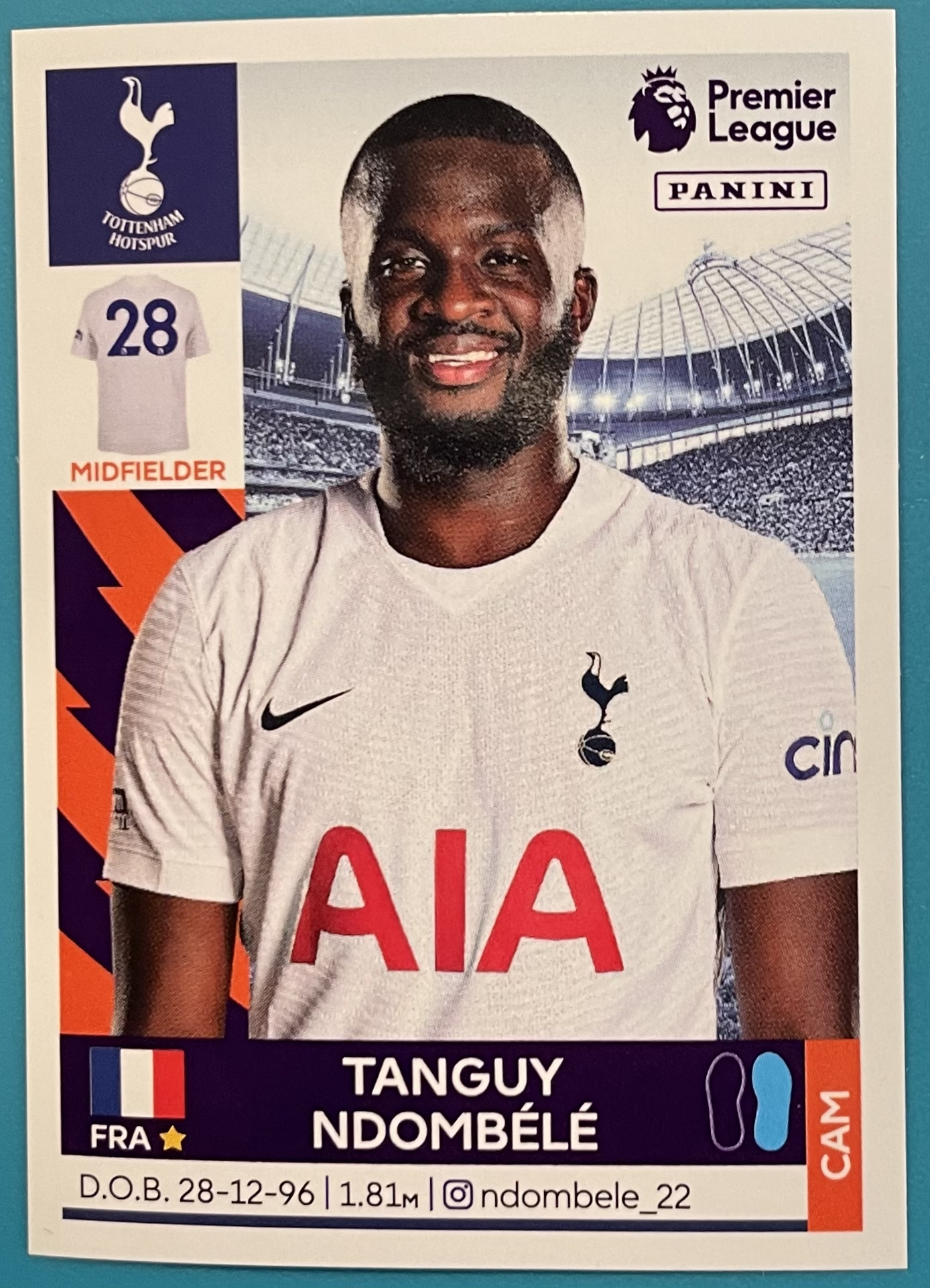 tanguy ndombele 2022 panini sticker