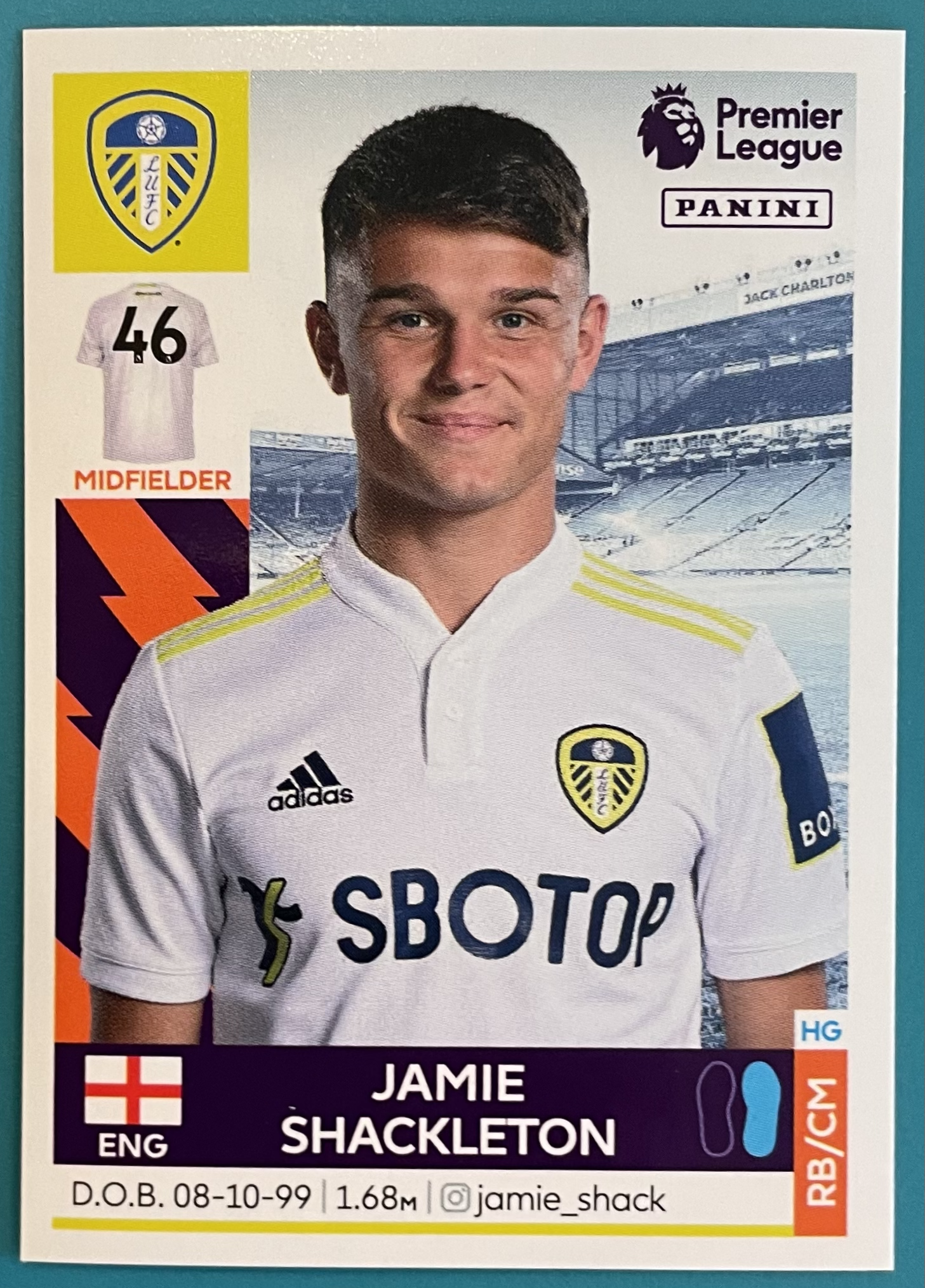 jamie shackleton 2022 panini sticker