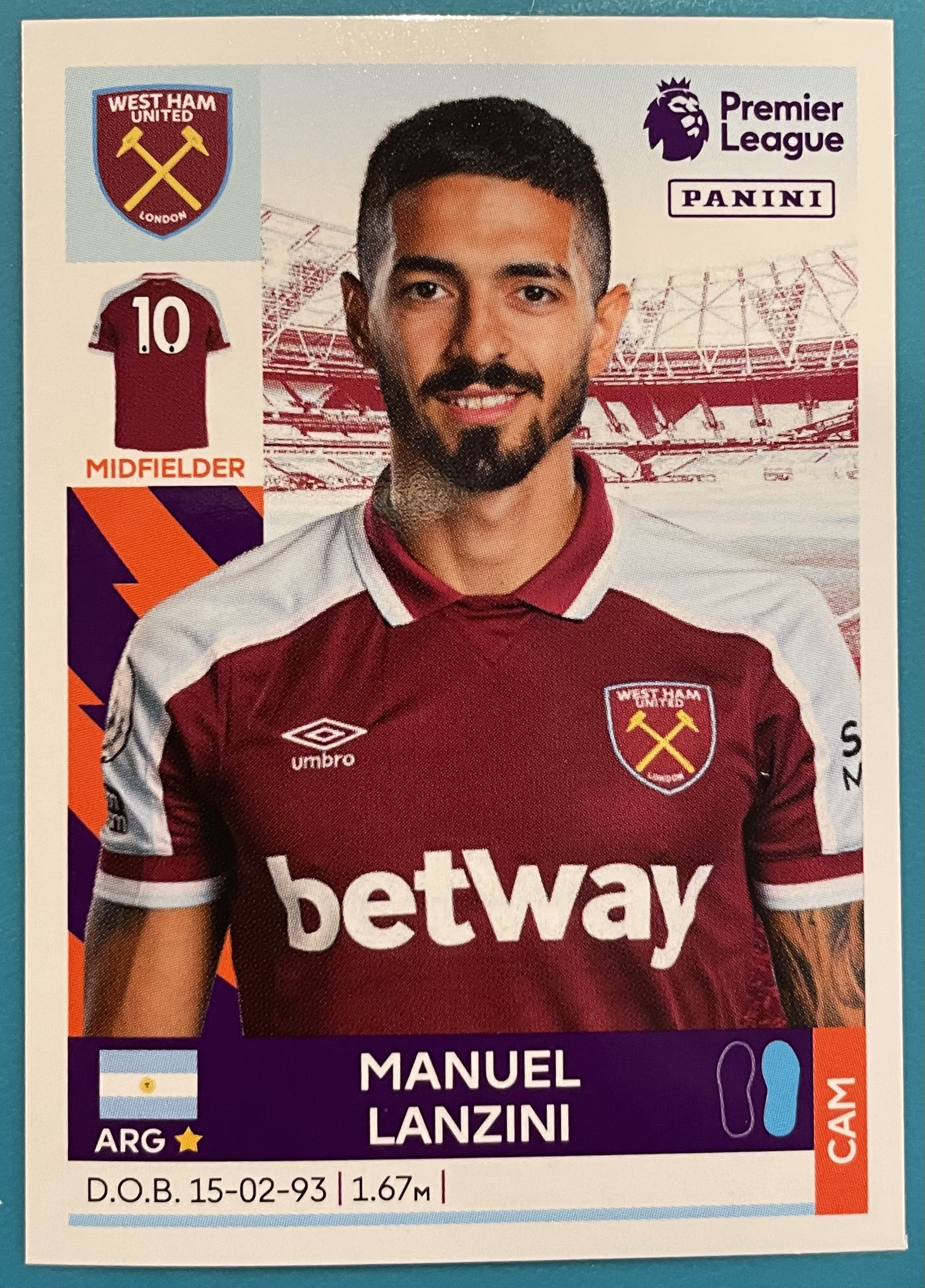 manuel lanzini 2022 panini sticker