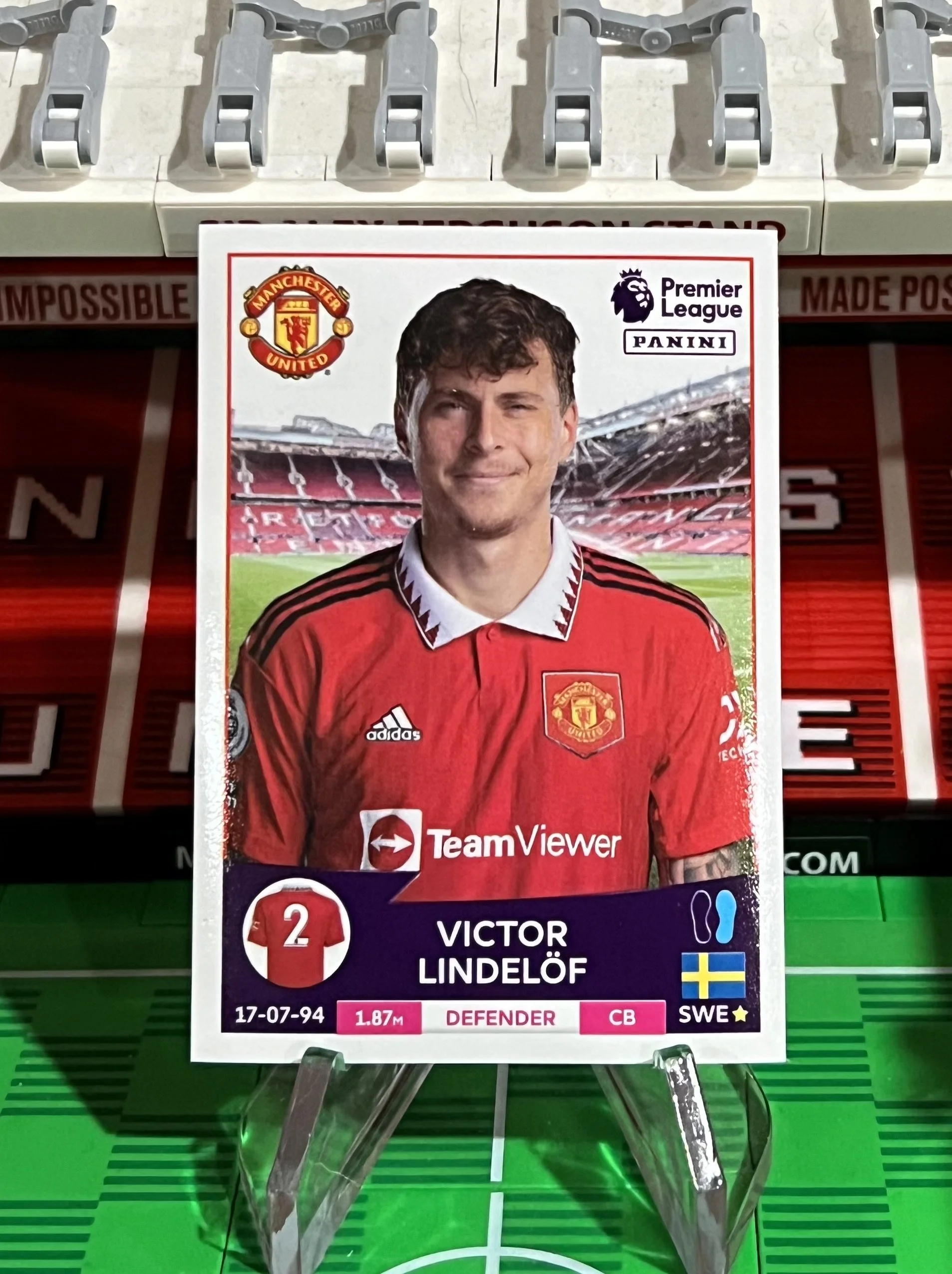 victor lindelof 2023 panini sticker