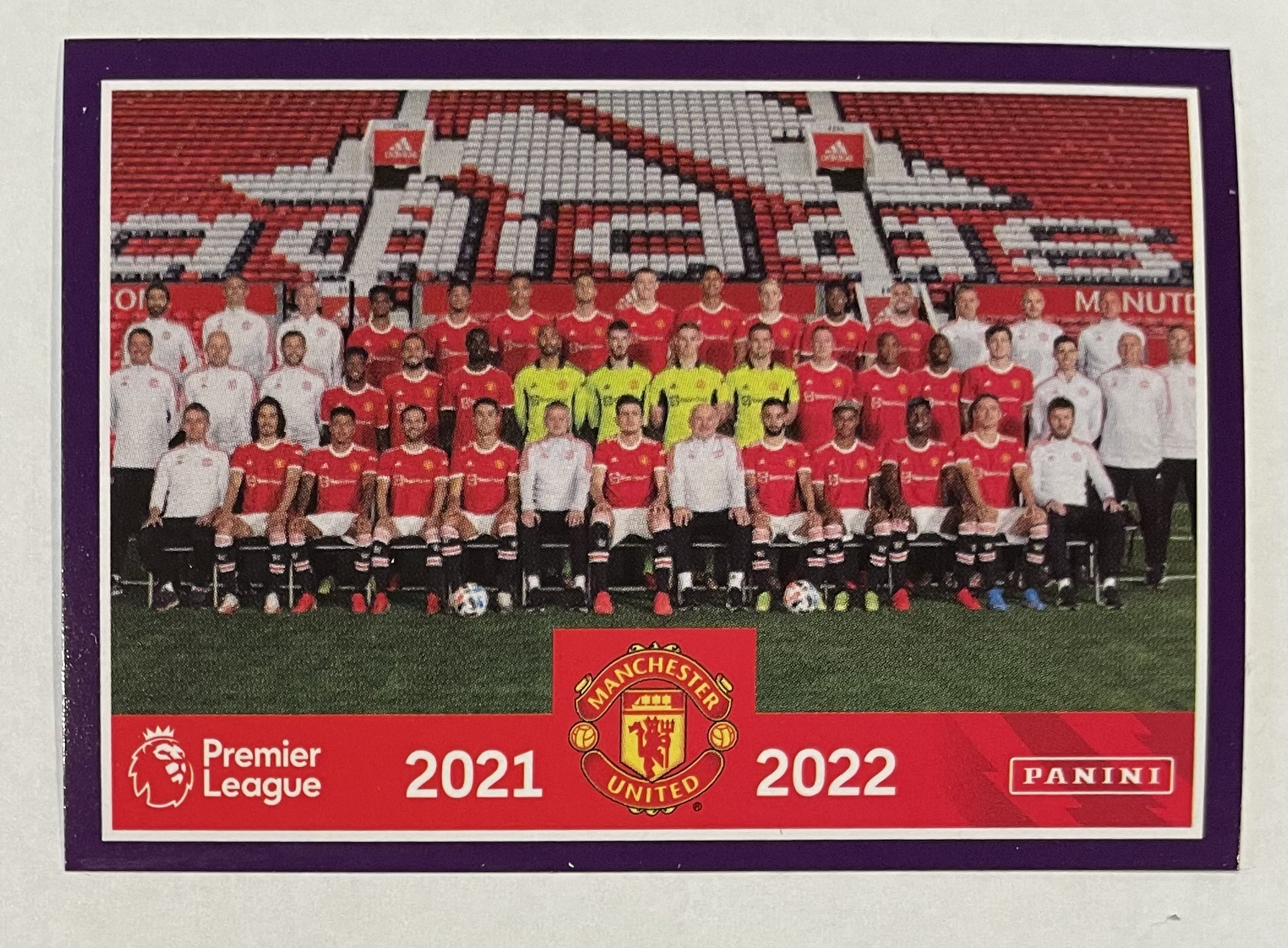 manchester united team card