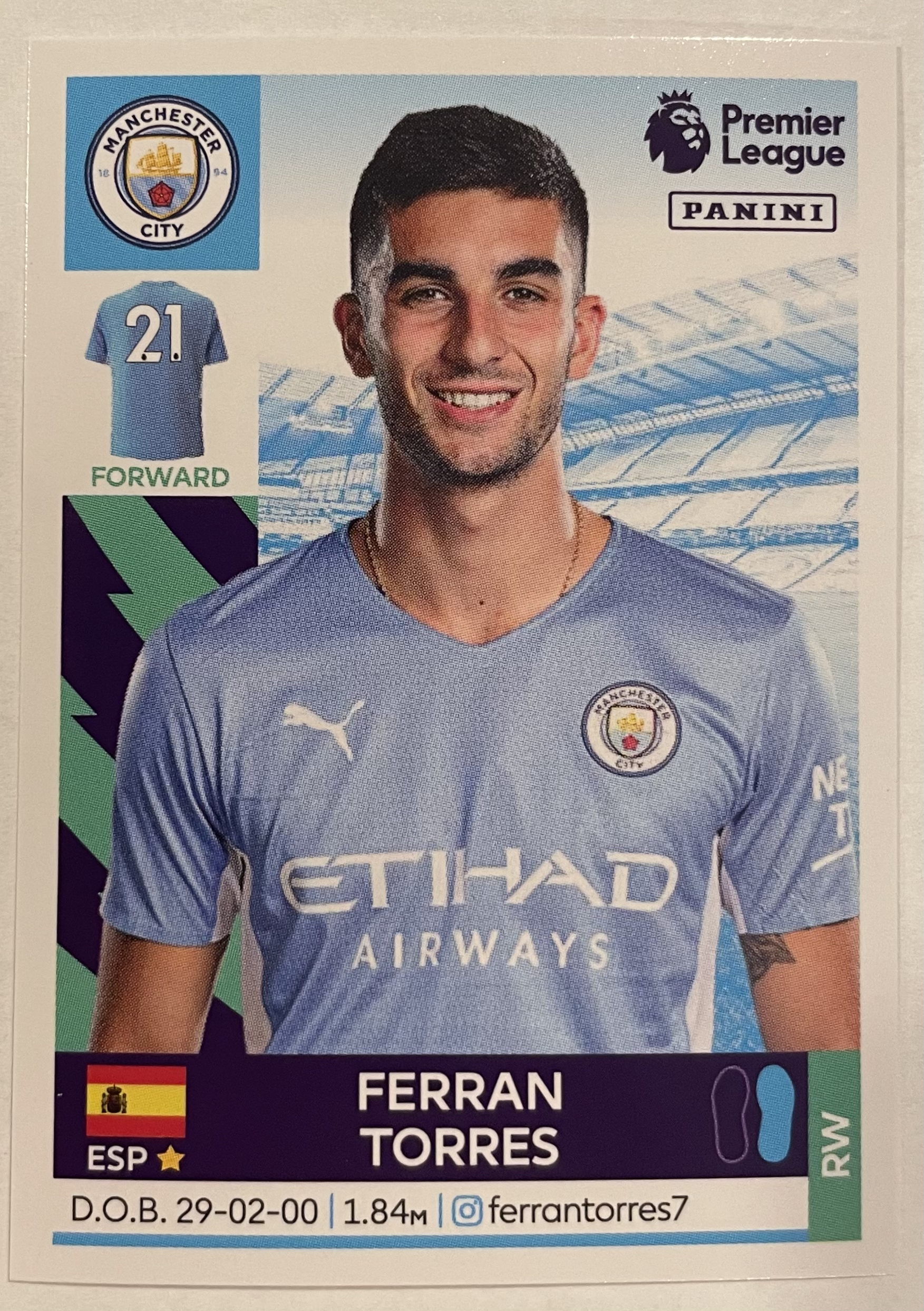 ferran torres 2022 panini sticker