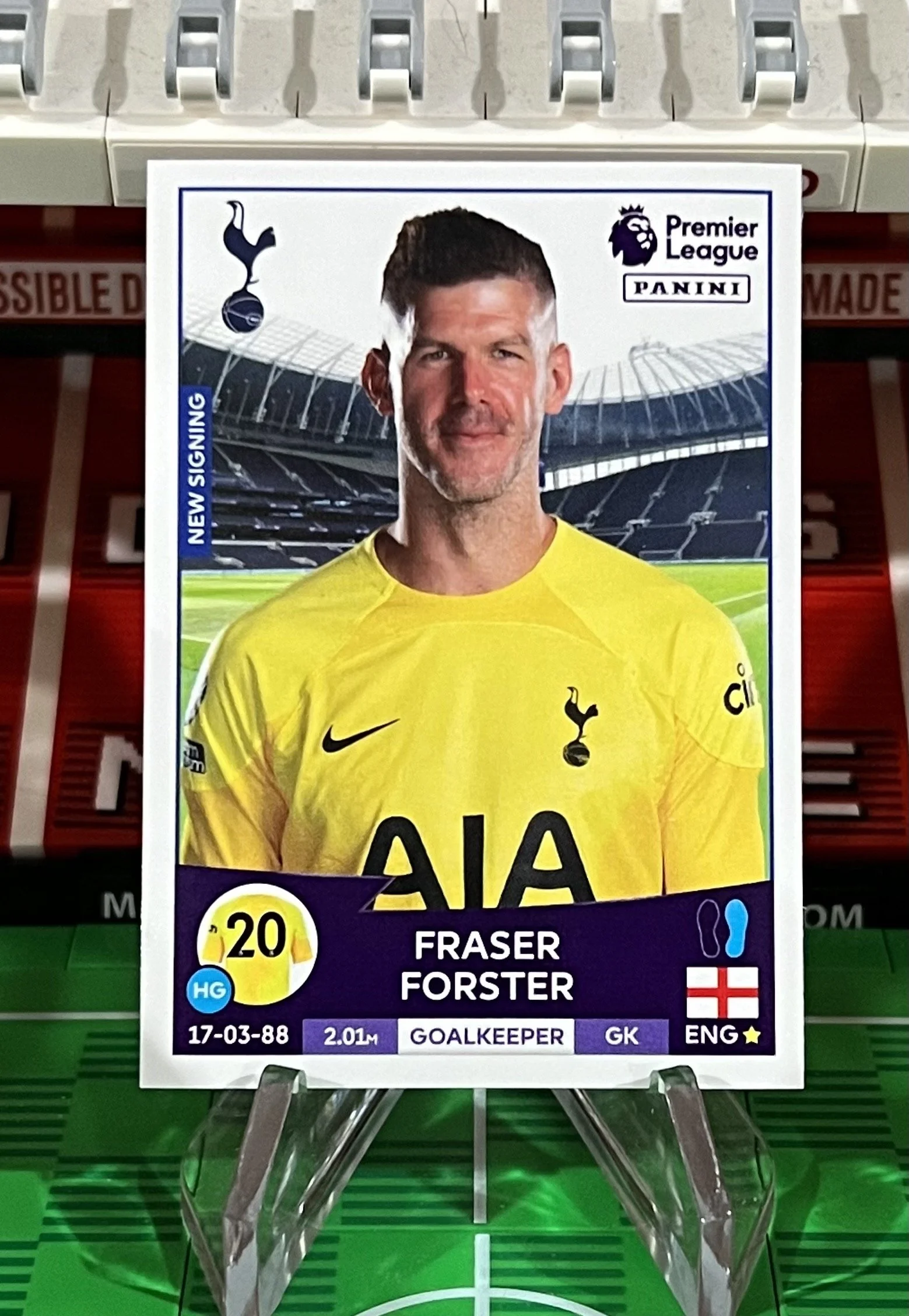 fraser forster 2023 panini sticker